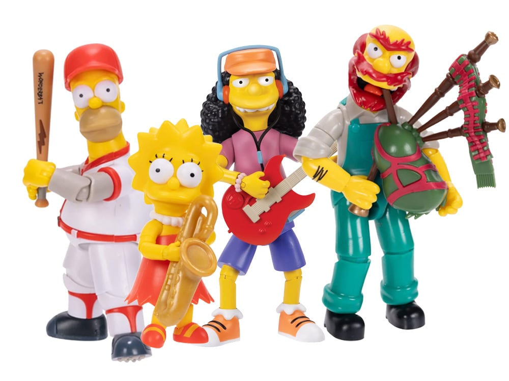 The Simpsons 5-Inch Scale Wave 7 Set of 4 Action Figures Gallery Image 1