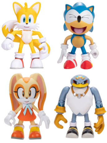Image of Sonic the Hedgehog 35th Anniversary 4-Inch Scale Wave 25 Set of 4 Action Figures