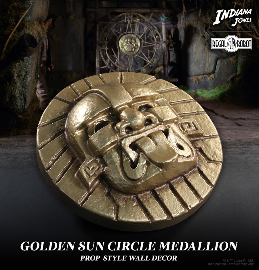 Raiders of the Lost Ark Golden Sun Circle Medallion Wall Decor Gallery Image 6