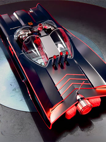 Image of Batman Classic TV Series Super Cyborg SDCC 2026 Exclusive Batmobile