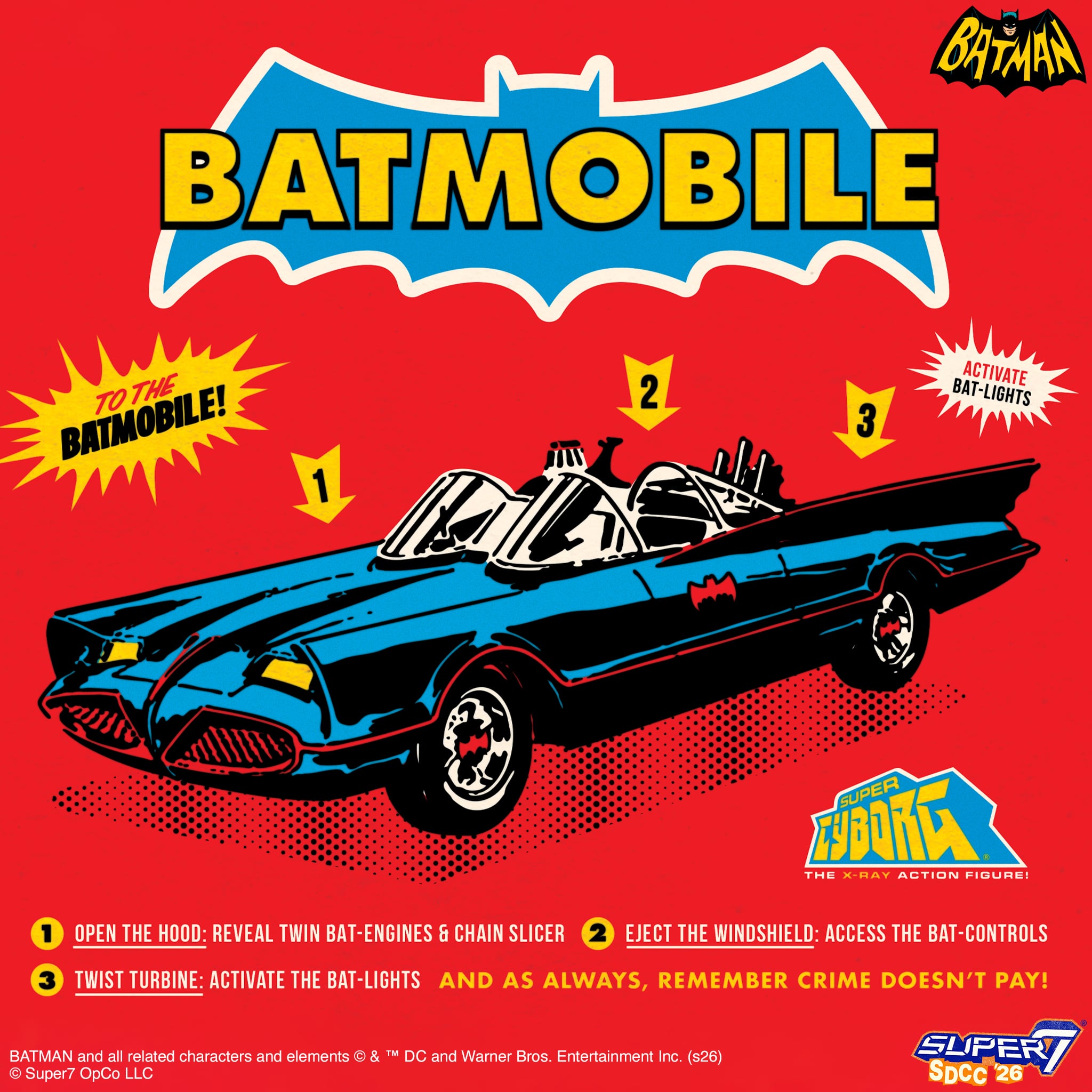 Batman Classic TV Series Super Cyborg SDCC 2026 Exclusive Batmobile Gallery Image 16