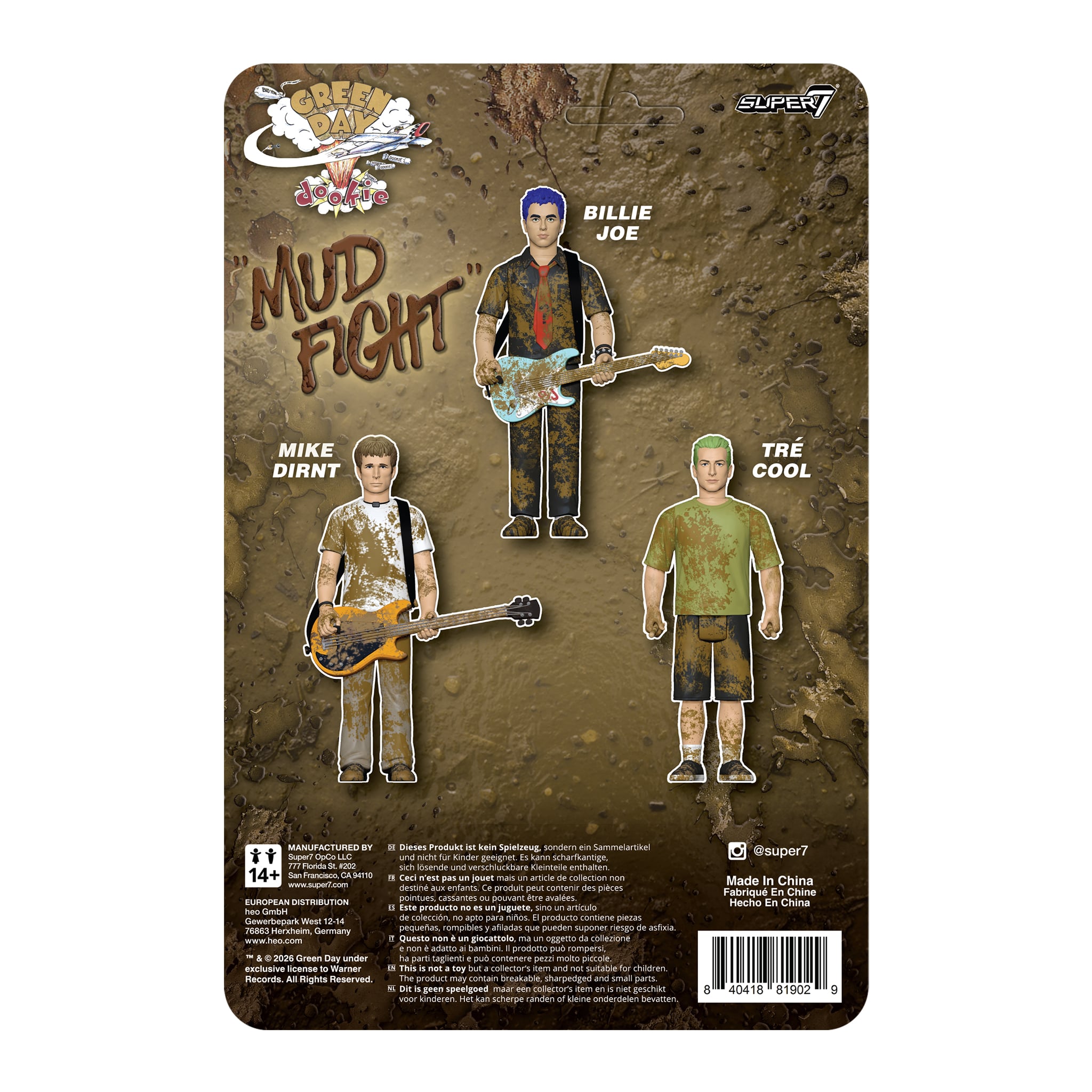 Green Day ReAction Mike Dirnt (Mud Fight) Action Figure Gallery Image 6