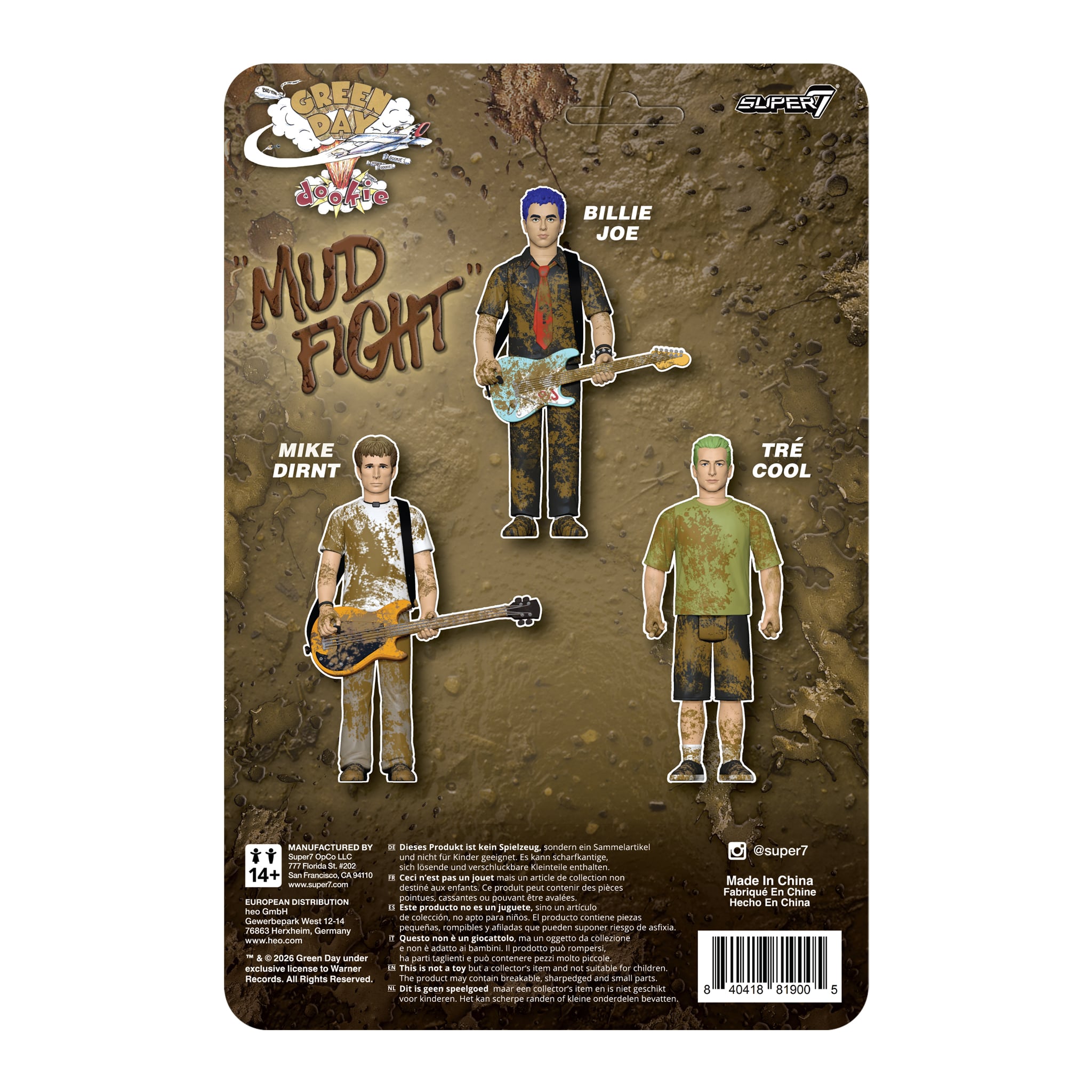 Green Day ReAction Billie Joe (Mud Fight) Action Figure Gallery Image 6