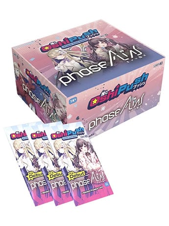 oshi push booster box TCG Gen One Retail including Tenma Maemi and Pipkin Pippa. Oshi Push Trading Card Game