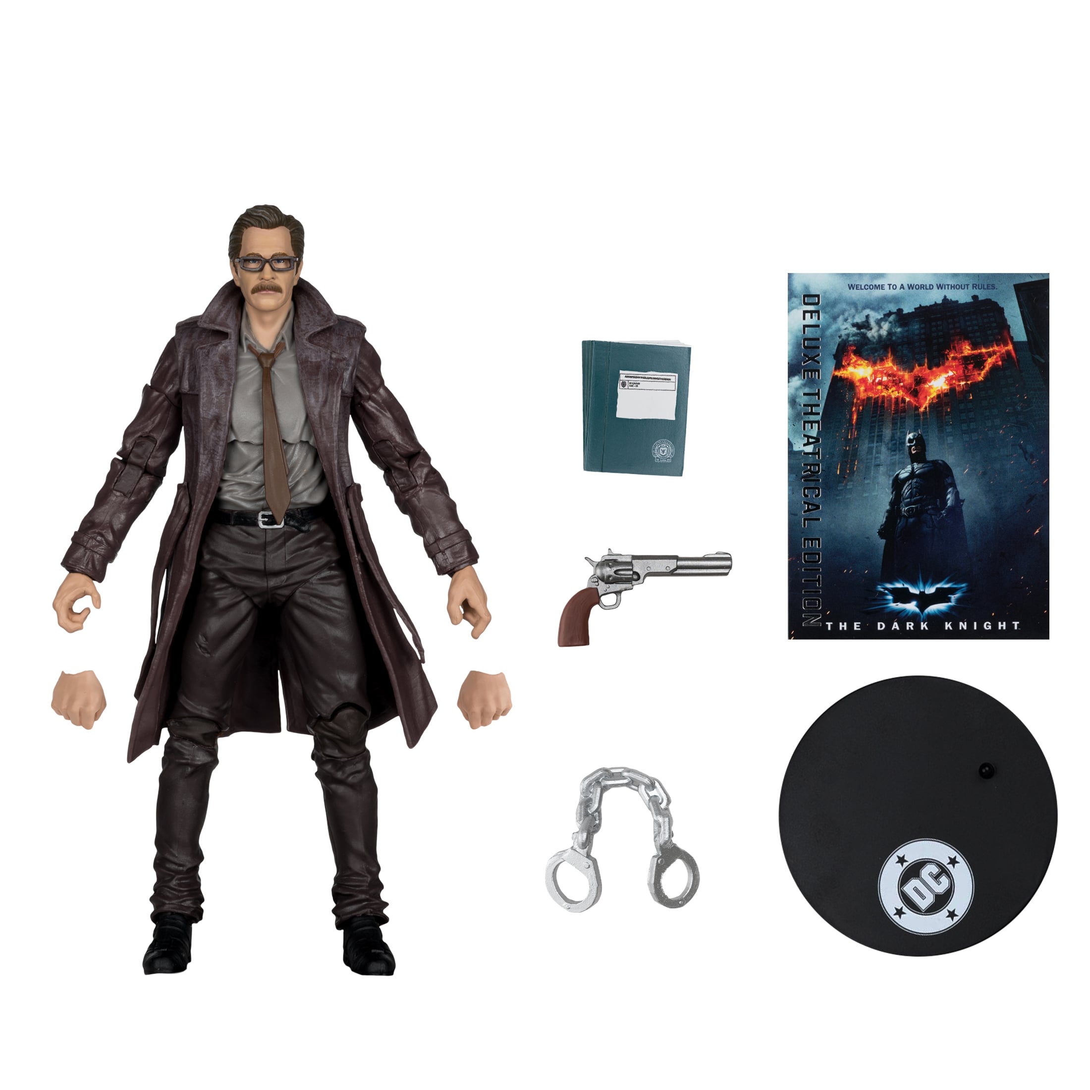 The Dark Knight (2008) DC Multiverse Commissioner James Gordon (Deluxe Theatrical Edition) Action Figure Gallery Image 10