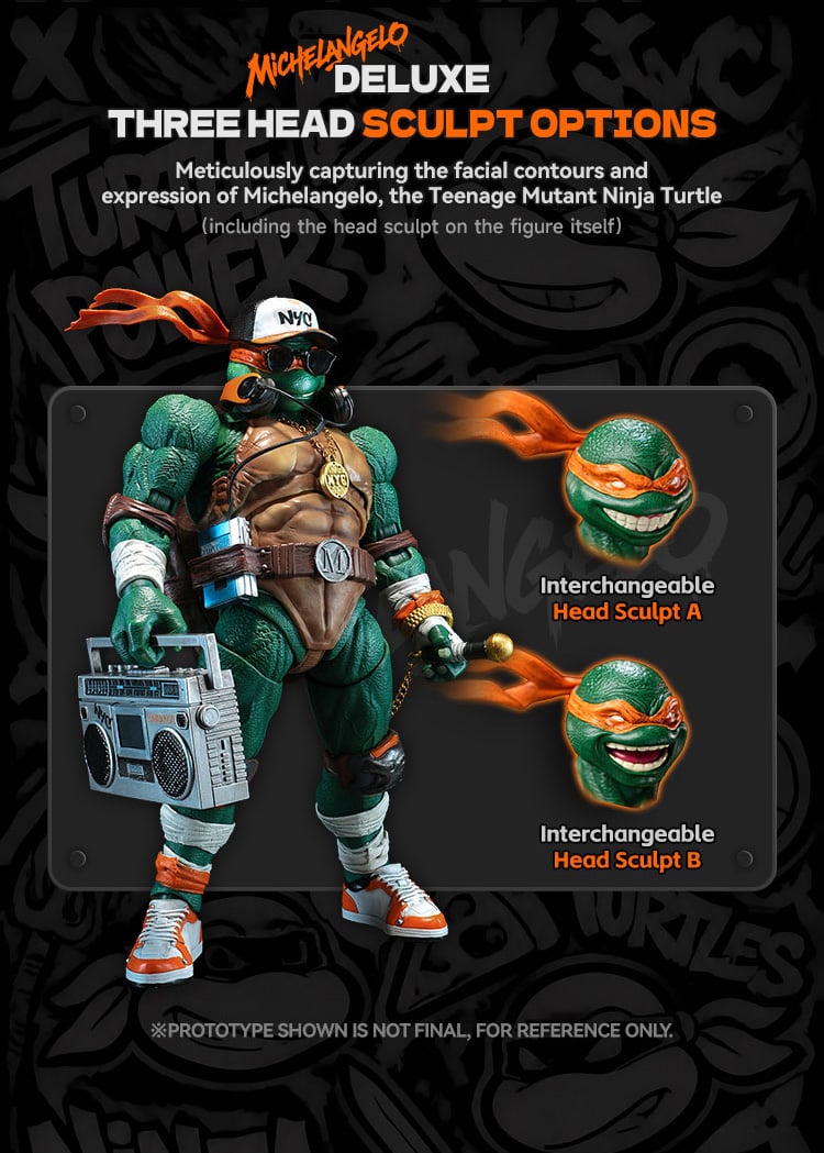 Teenage Mutant Ninja Turtles HB0105 HEFIG Michelangelo (Deluxe Edition) Action Figure (With Bonus) Gallery Image 20