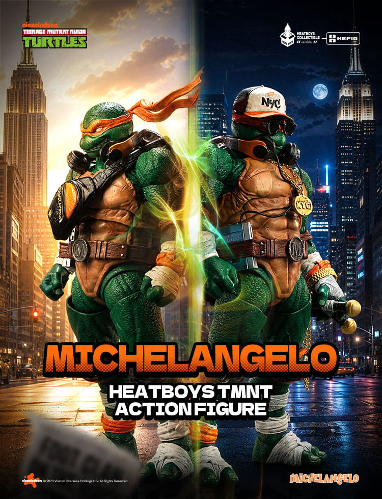 Teenage Mutant Ninja Turtles HB0105 HEFIG Michelangelo (Deluxe Edition) Action Figure (With Bonus) Gallery Image 29