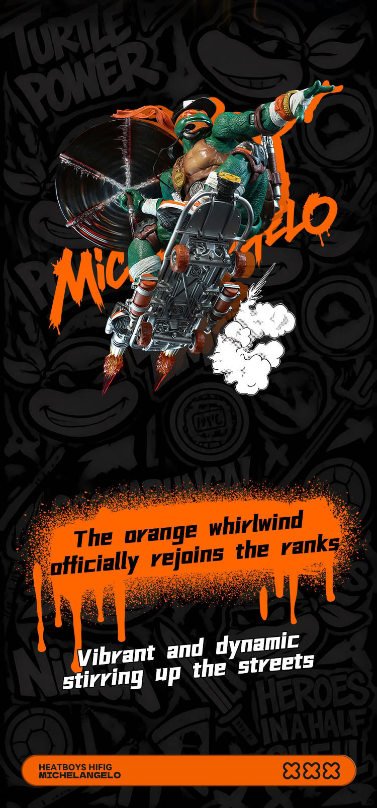 Teenage Mutant Ninja Turtles HB0105 HEFIG Michelangelo (Deluxe Edition) Action Figure (With Bonus) Gallery Image 19