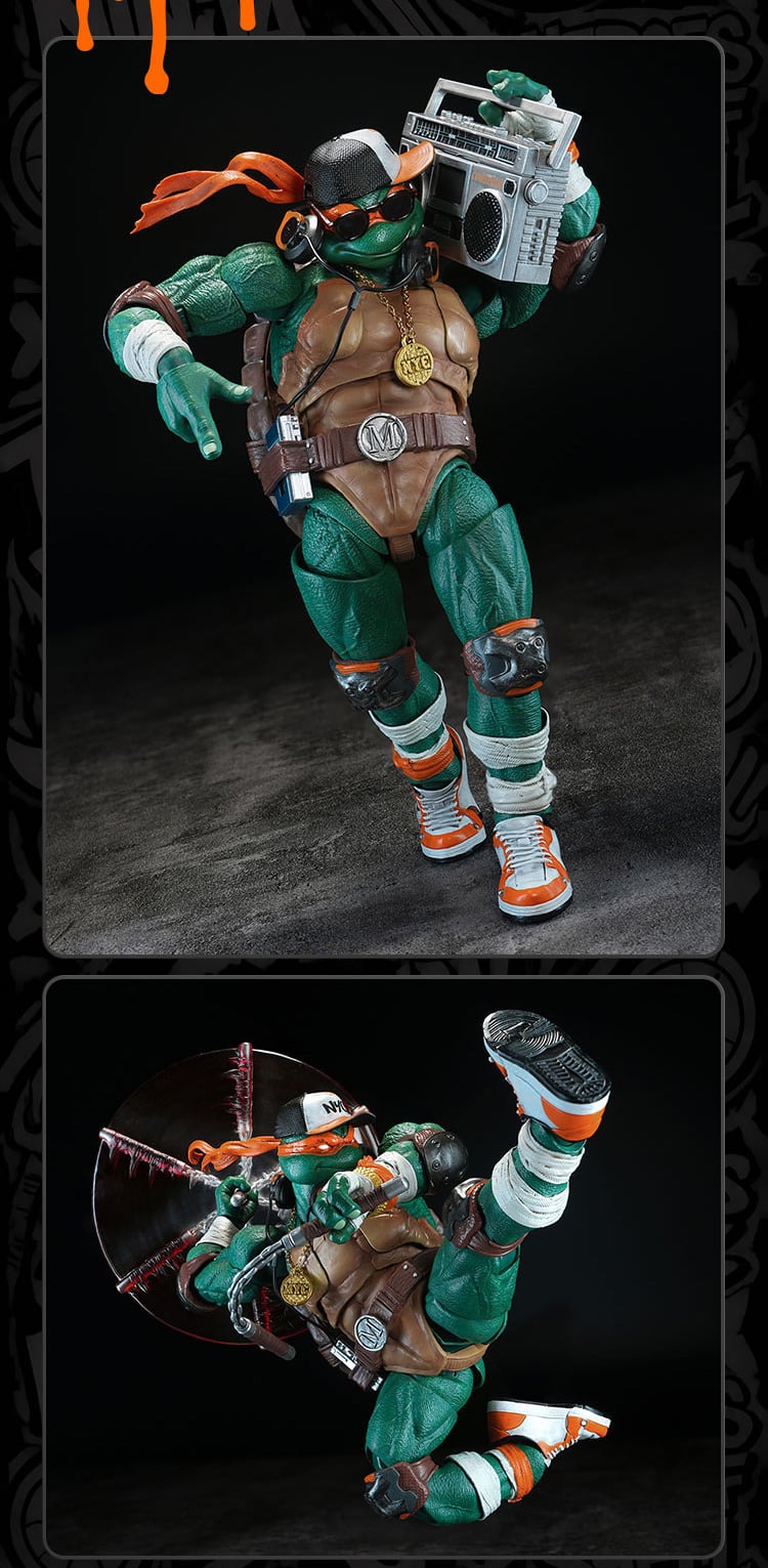 Teenage Mutant Ninja Turtles HB0105 HEFIG Michelangelo (Deluxe Edition) Action Figure (With Bonus) Gallery Image 26