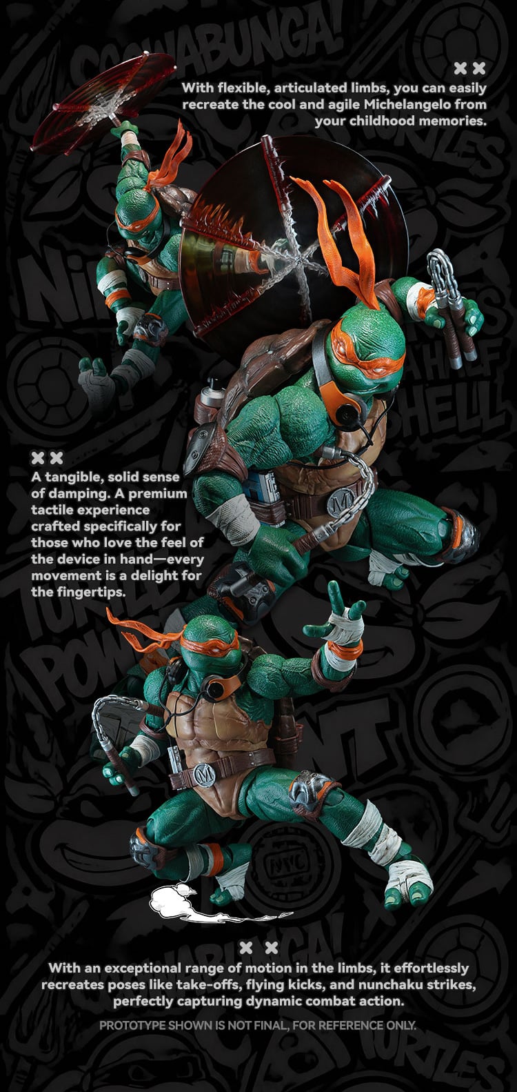 Teenage Mutant Ninja Turtles HB0105 HEFIG Michelangelo (Deluxe Edition) Action Figure (With Bonus) Gallery Image 22