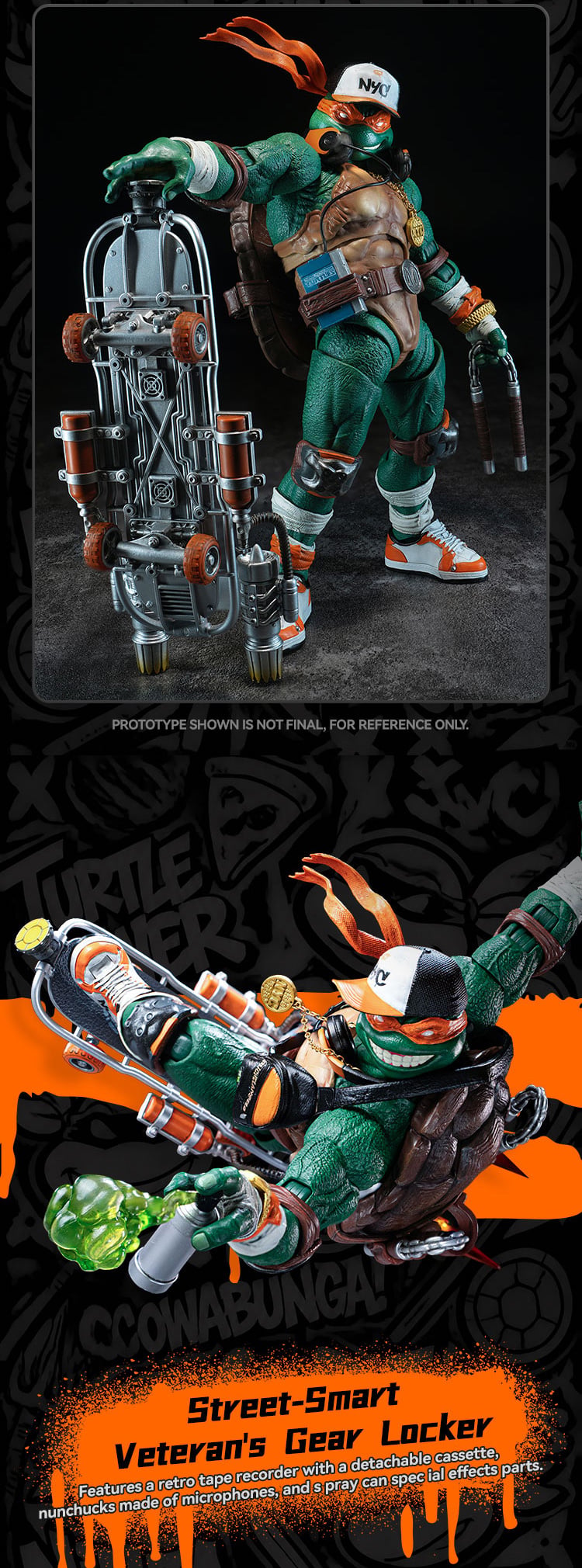 Teenage Mutant Ninja Turtles HB0105 HEFIG Michelangelo (Deluxe Edition) Action Figure (With Bonus) Gallery Image 27