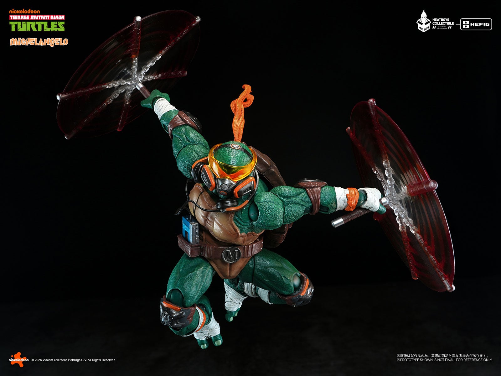 Teenage Mutant Ninja Turtles HB0105 HEFIG Michelangelo (Deluxe Edition) Action Figure (With Bonus) Gallery Image 3
