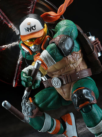 Teenage Mutant Ninja Turtles HB0105 HEFIG Michelangelo (Deluxe Edition) Action Figure (With Bonus) Gallery Image 2