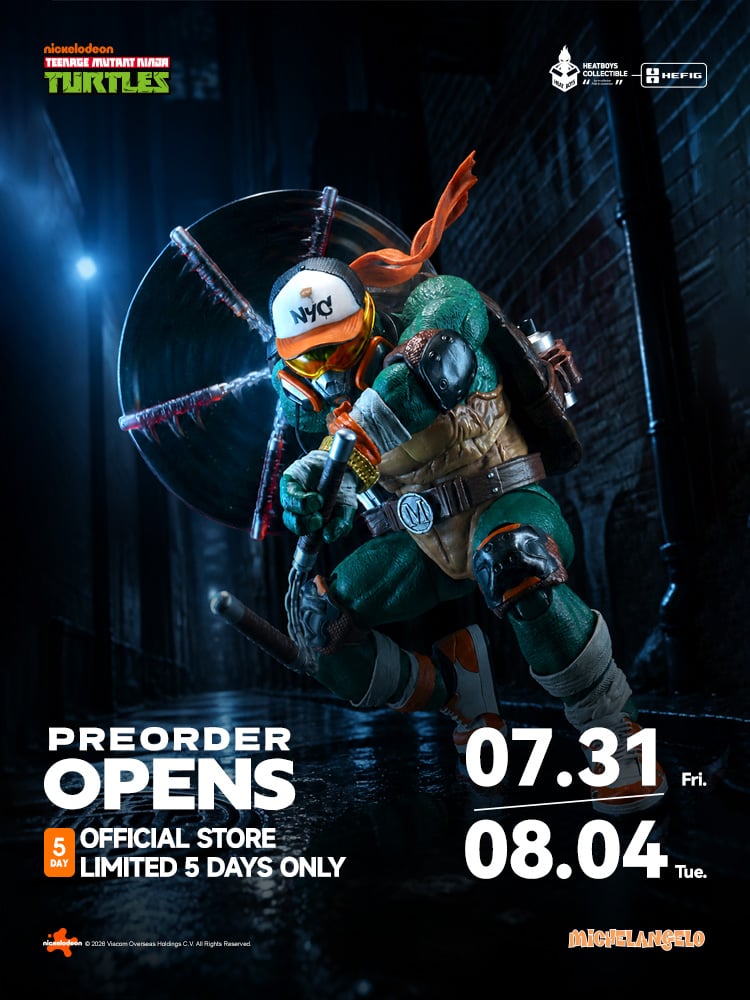 Teenage Mutant Ninja Turtles HB0105 HEFIG Michelangelo (Deluxe Edition) Action Figure (With Bonus) Gallery Image 6