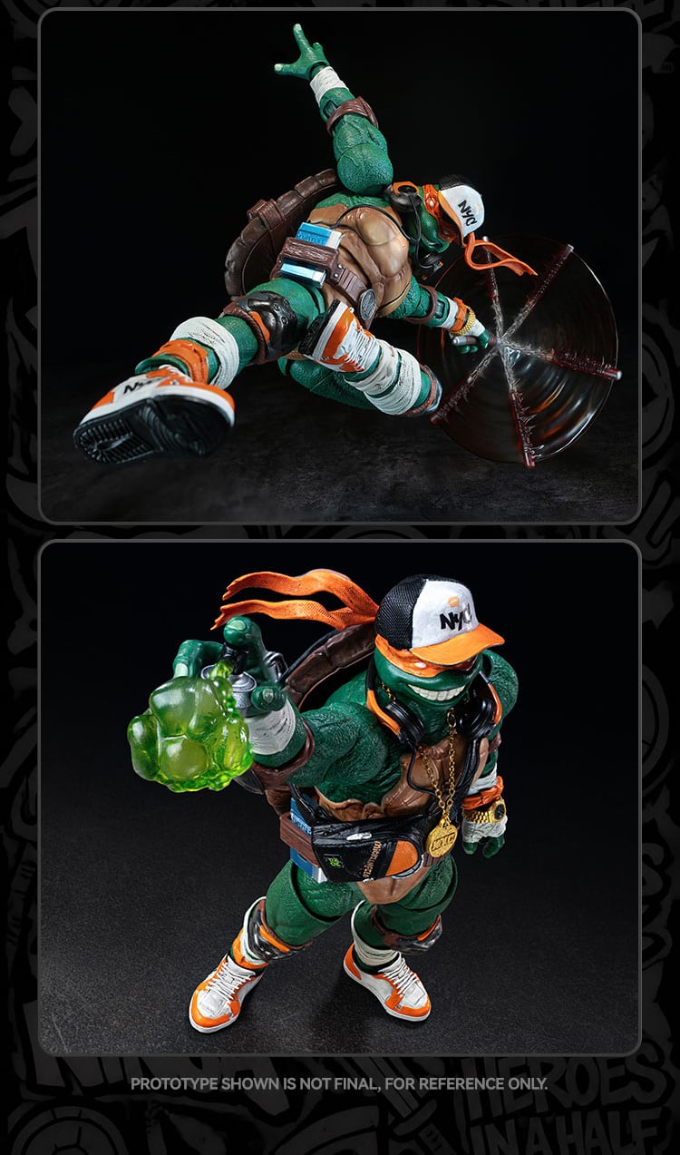 Teenage Mutant Ninja Turtles HB0105 HEFIG Michelangelo (Deluxe Edition) Action Figure (With Bonus) Gallery Image 28