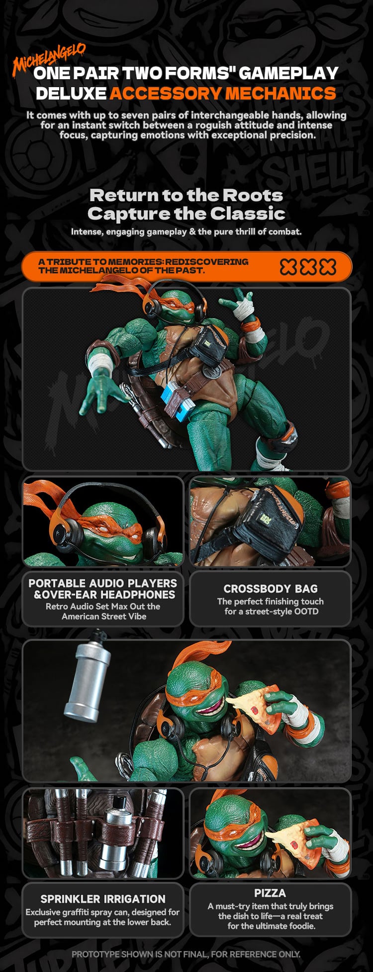 Teenage Mutant Ninja Turtles HB0105 HEFIG Michelangelo (Deluxe Edition) Action Figure Gallery Image 19