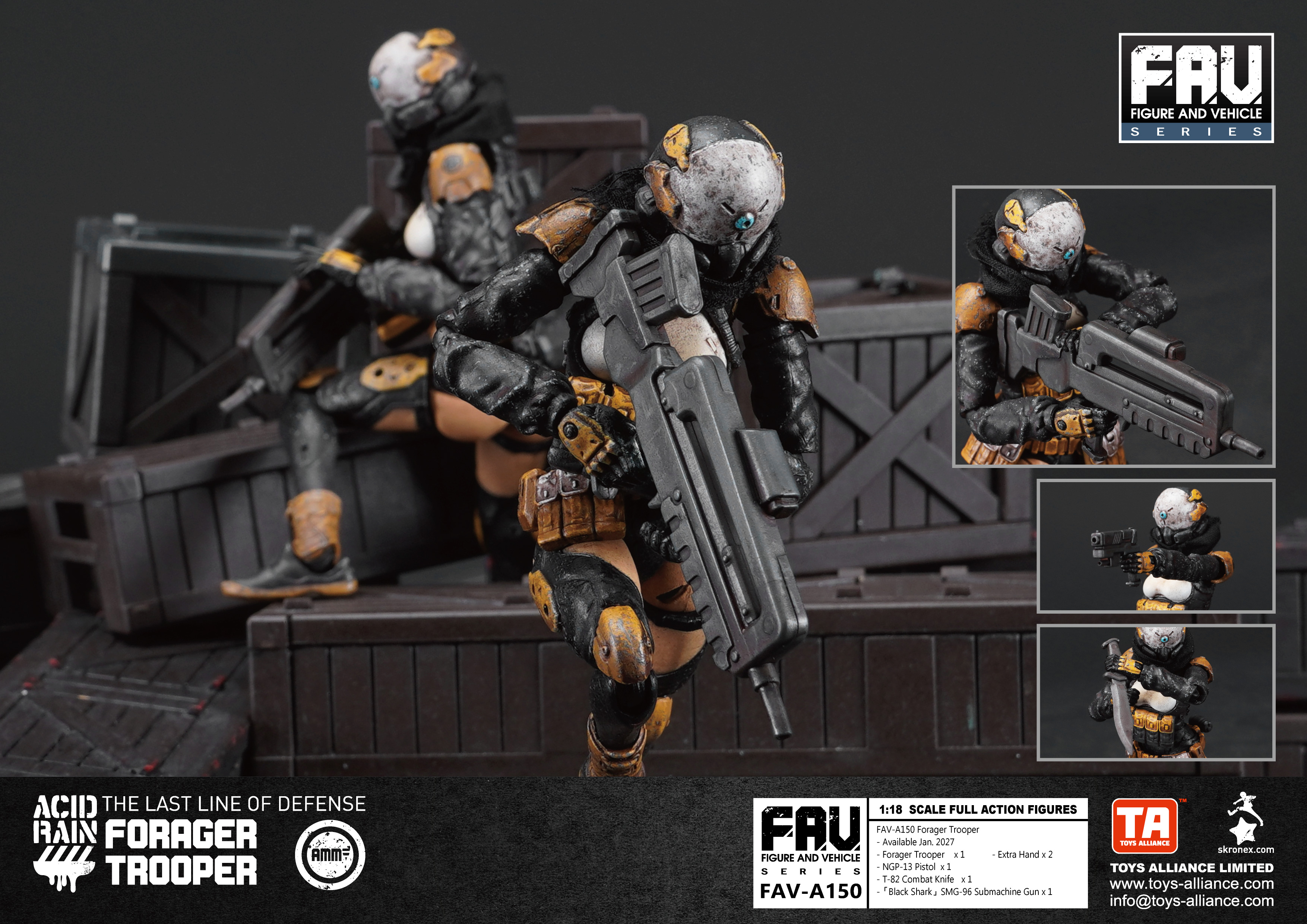 Acid Rain World FAV-A150 Forager Trooper 1/18 Scale Action Figure