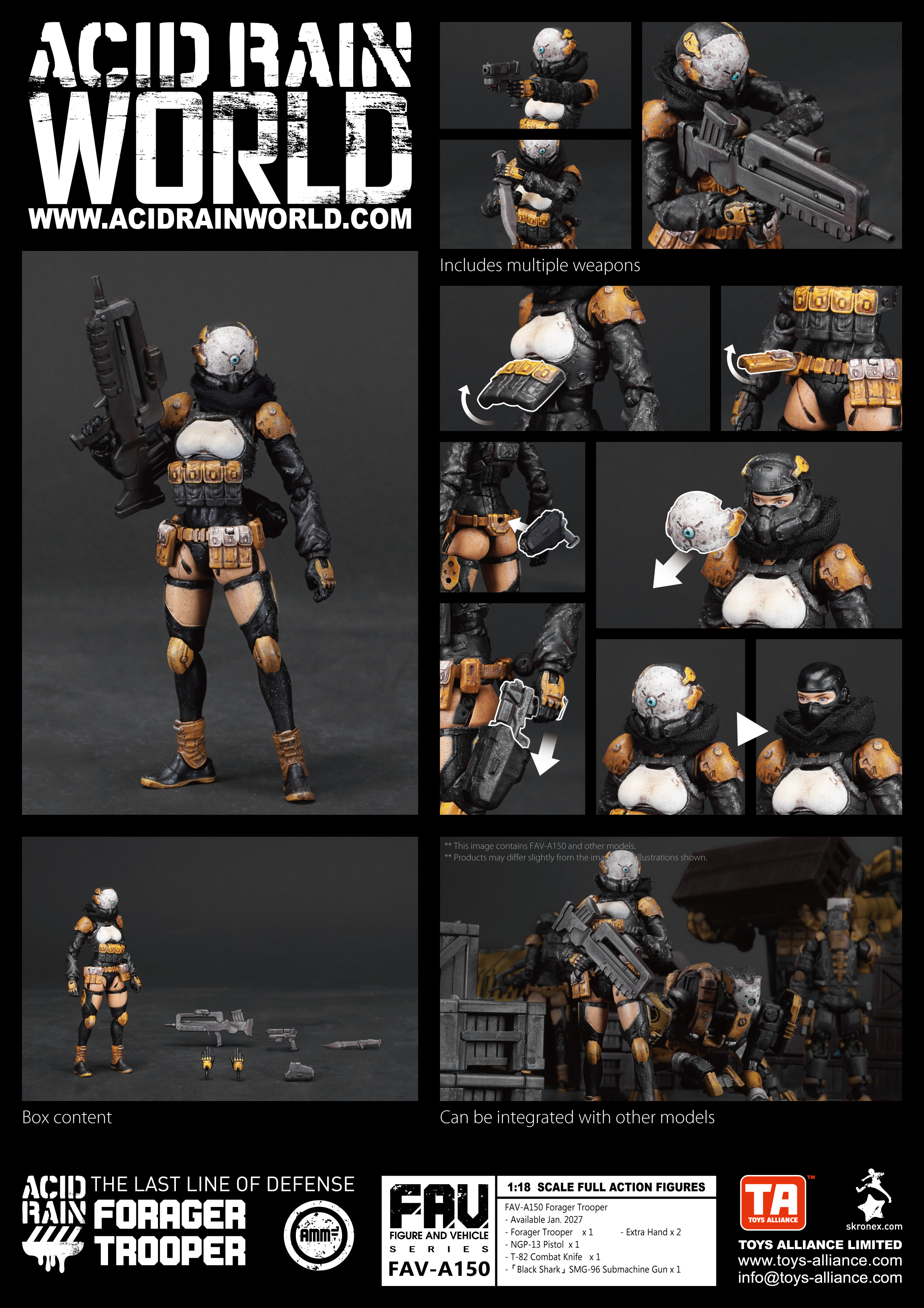 Acid Rain World FAV-A150 Forager Trooper 1/18 Scale Action Figure