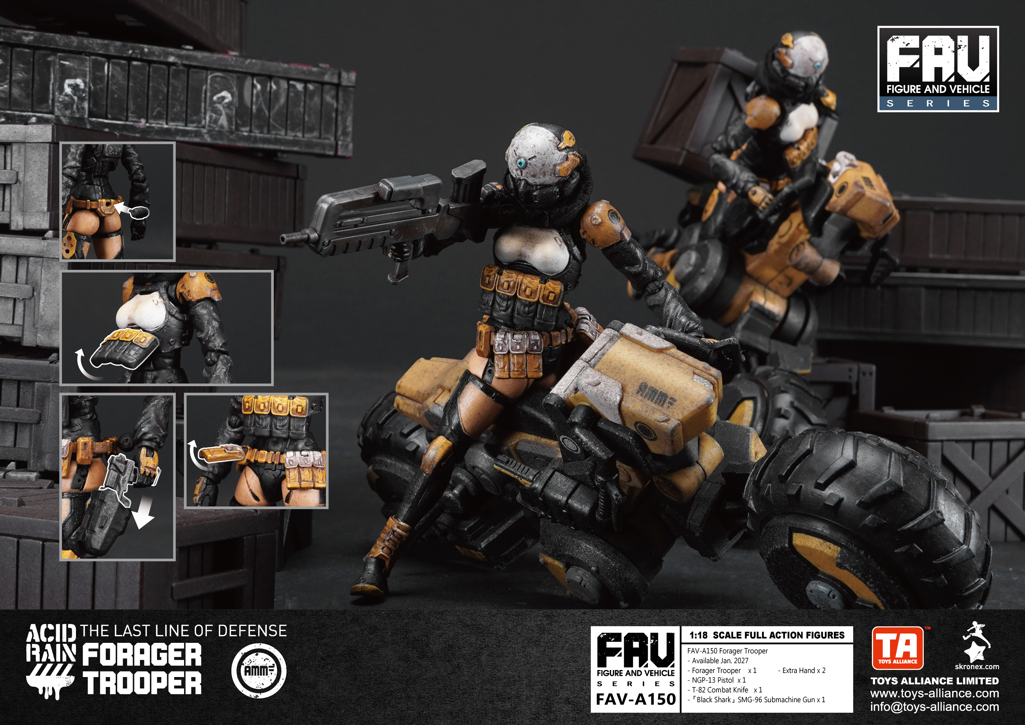 Acid Rain World FAV-A150 Forager Trooper 1/18 Scale Action Figure