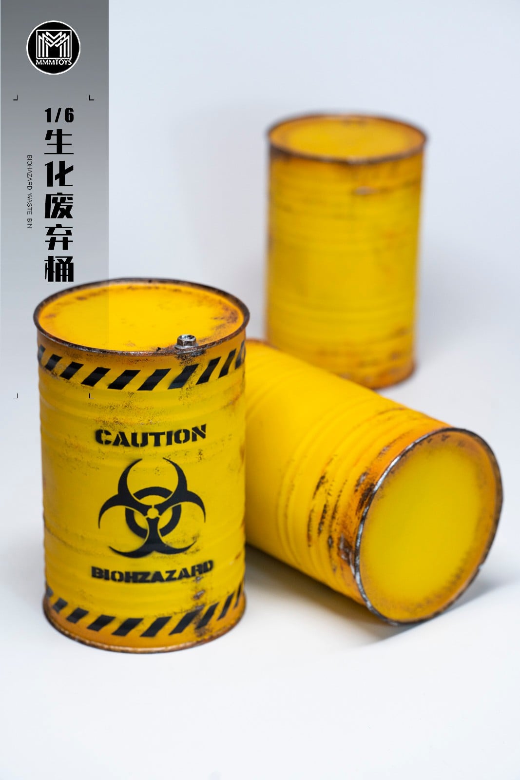Biohazard Waste Bin 1/6 Scale Accessory
