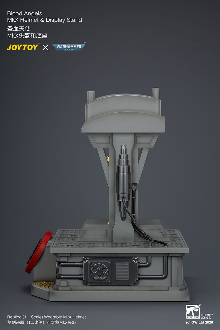 Warhammer 40,000 Blood Angels Mk X 1/1 Scale Helmet Replica with Display Stand Gallery Image 21