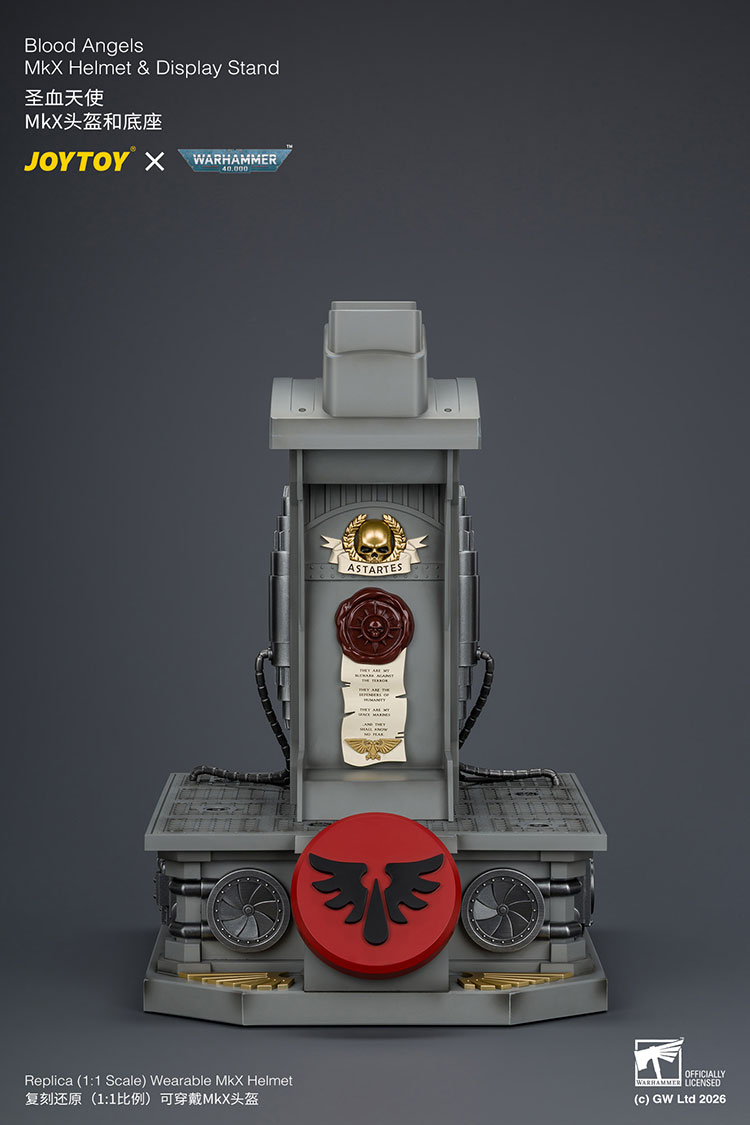 Warhammer 40,000 Blood Angels Mk X 1/1 Scale Helmet Replica with Display Stand Gallery Image 19