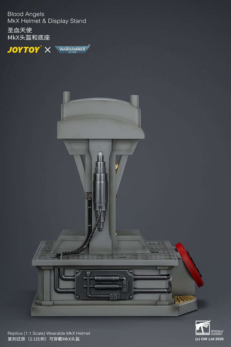 Warhammer 40,000 Blood Angels Mk X 1/1 Scale Helmet Replica with Display Stand Gallery Image 25