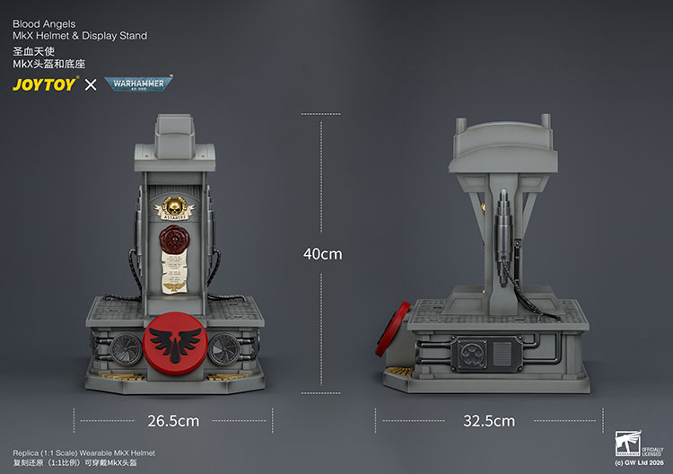 Warhammer 40,000 Blood Angels Mk X 1/1 Scale Helmet Replica with Display Stand Gallery Image 31