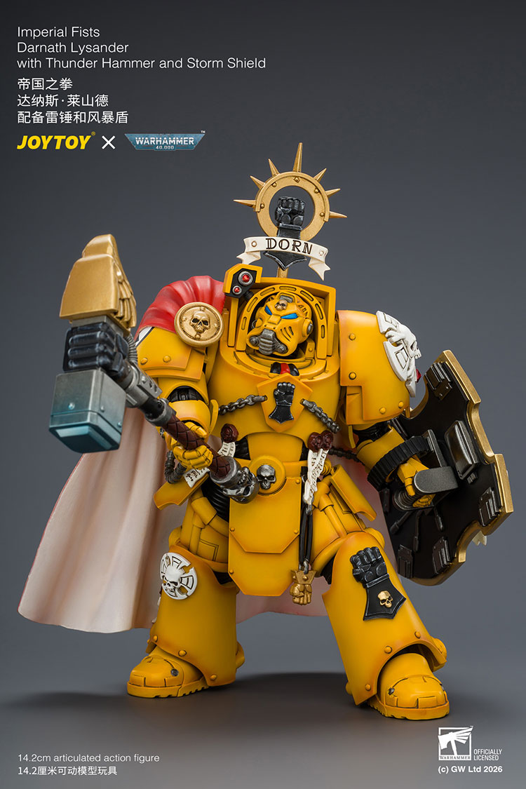 Warhammer 40,000 Imperial Fists Darnath Lysander 1/18 Scale Action Figure Gallery Image 9