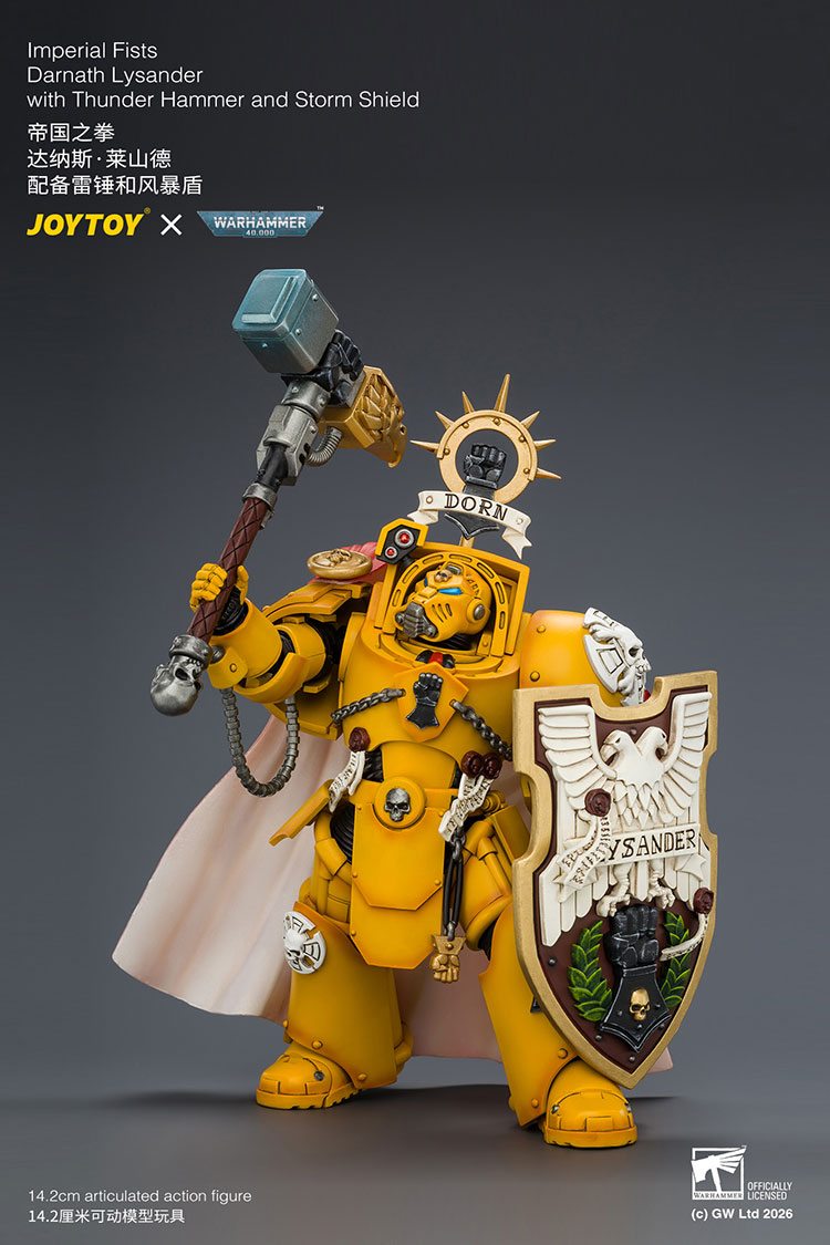 Warhammer 40,000 Imperial Fists Darnath Lysander 1/18 Scale Action Figure Gallery Image 10