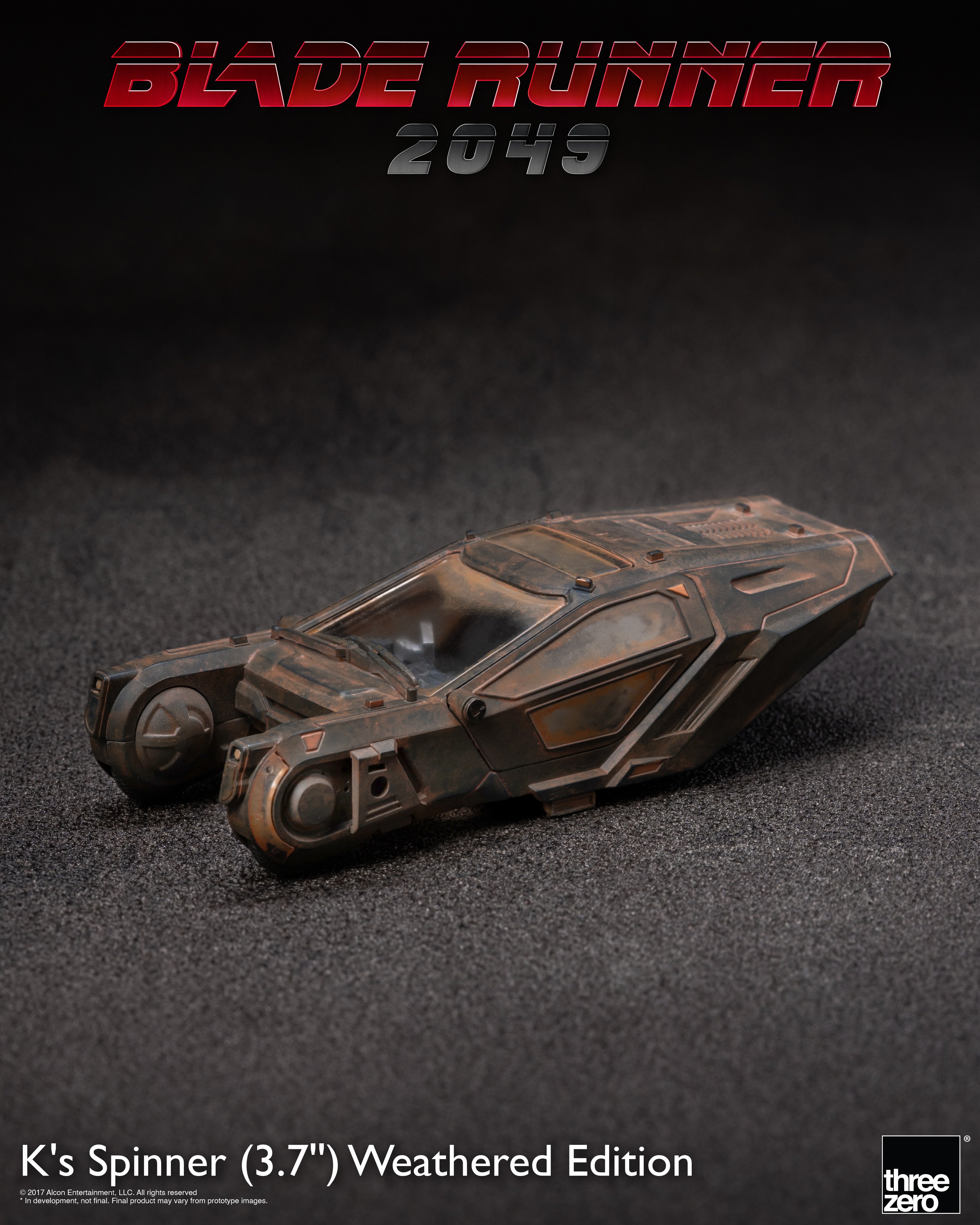 K's Spinner Weathered Edition - tampak depan mobil terbang dengan lapisan weathering