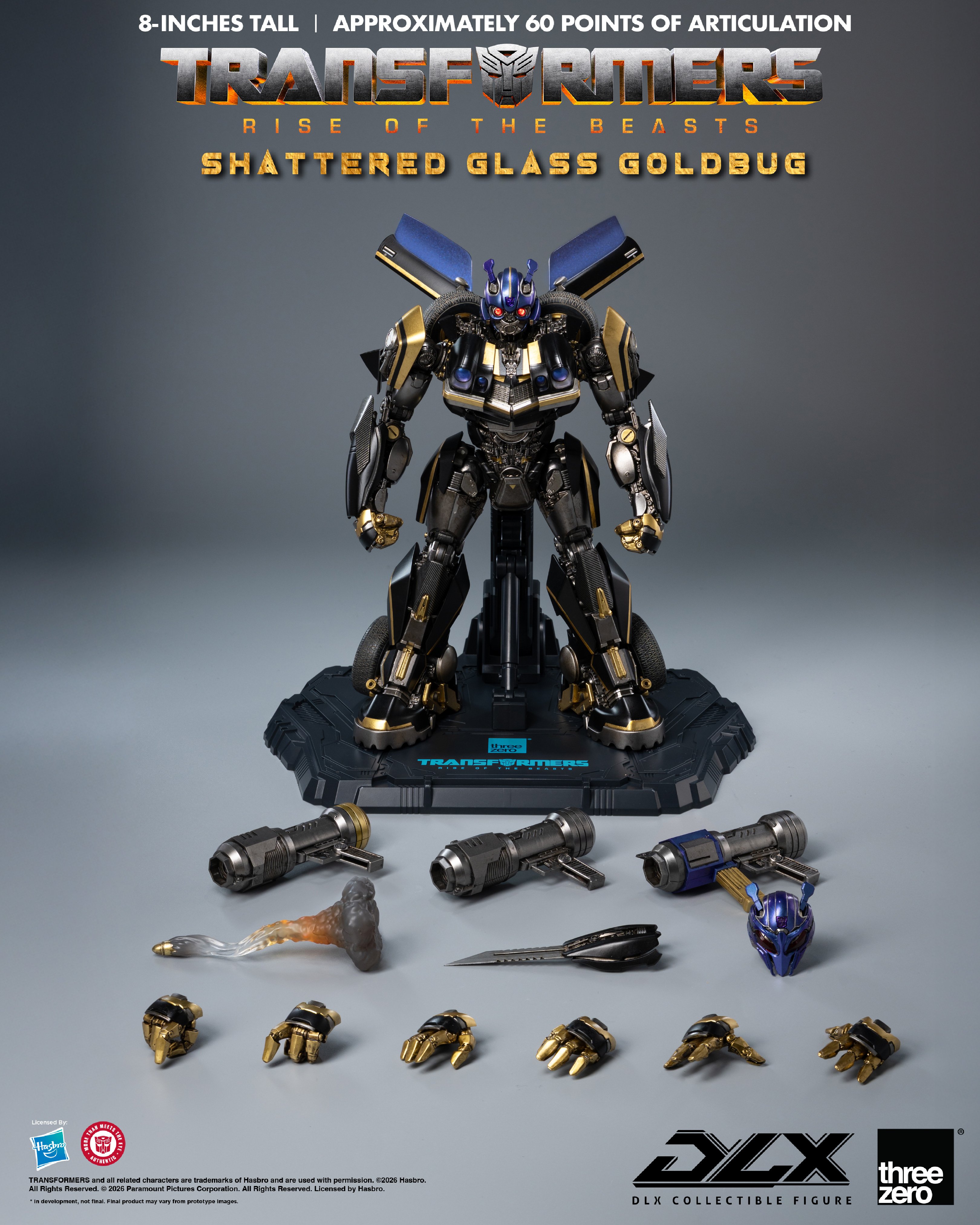 Transformers: Rise of the Beasts DLX Scale Collectible Series Shattered Glass Goldbug Exclusive Action Figure Gallery Image 15