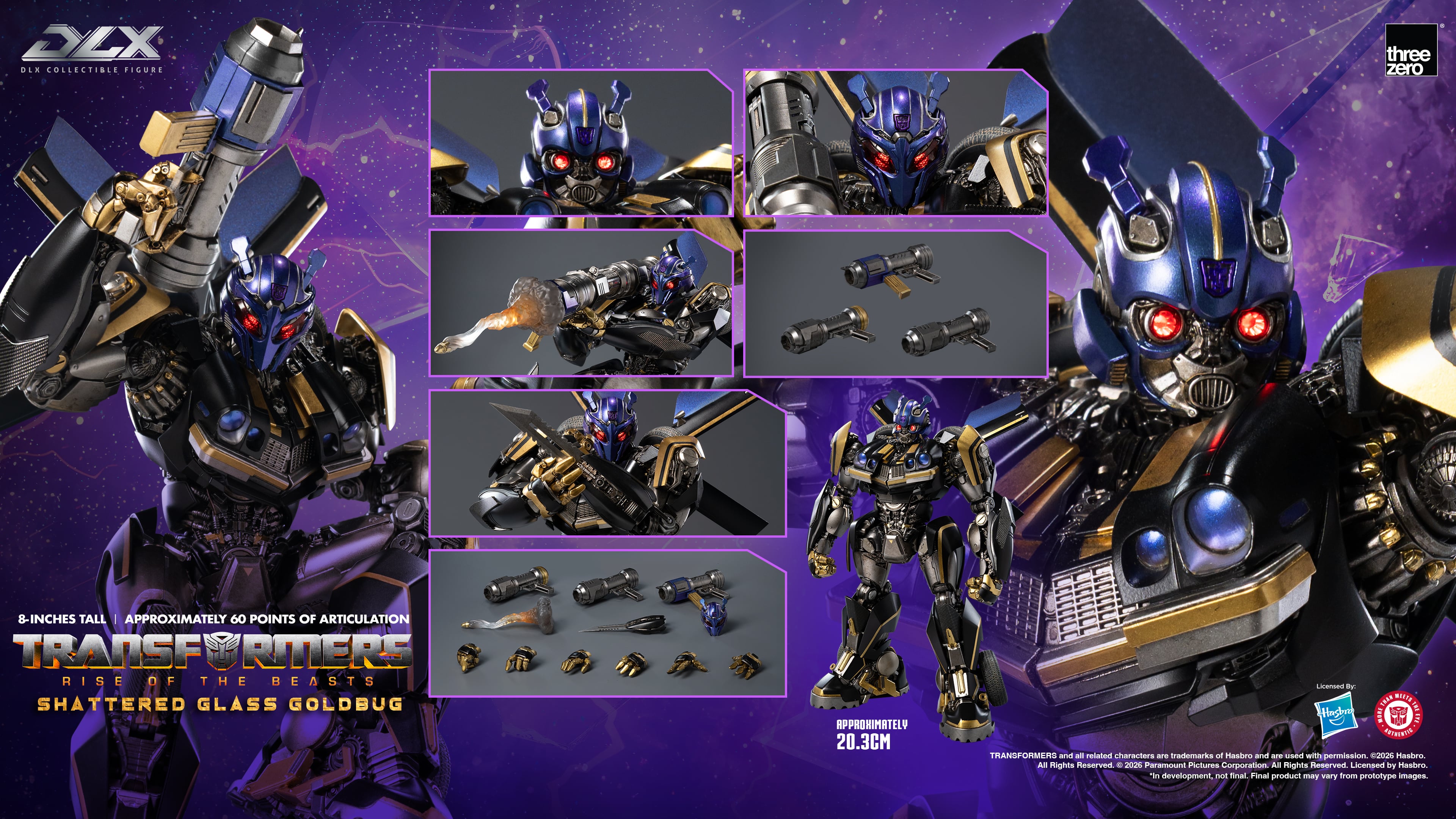 Transformers: Rise of the Beasts DLX Scale Collectible Series Shattered Glass Goldbug Exclusive Action Figure Gallery Image 14