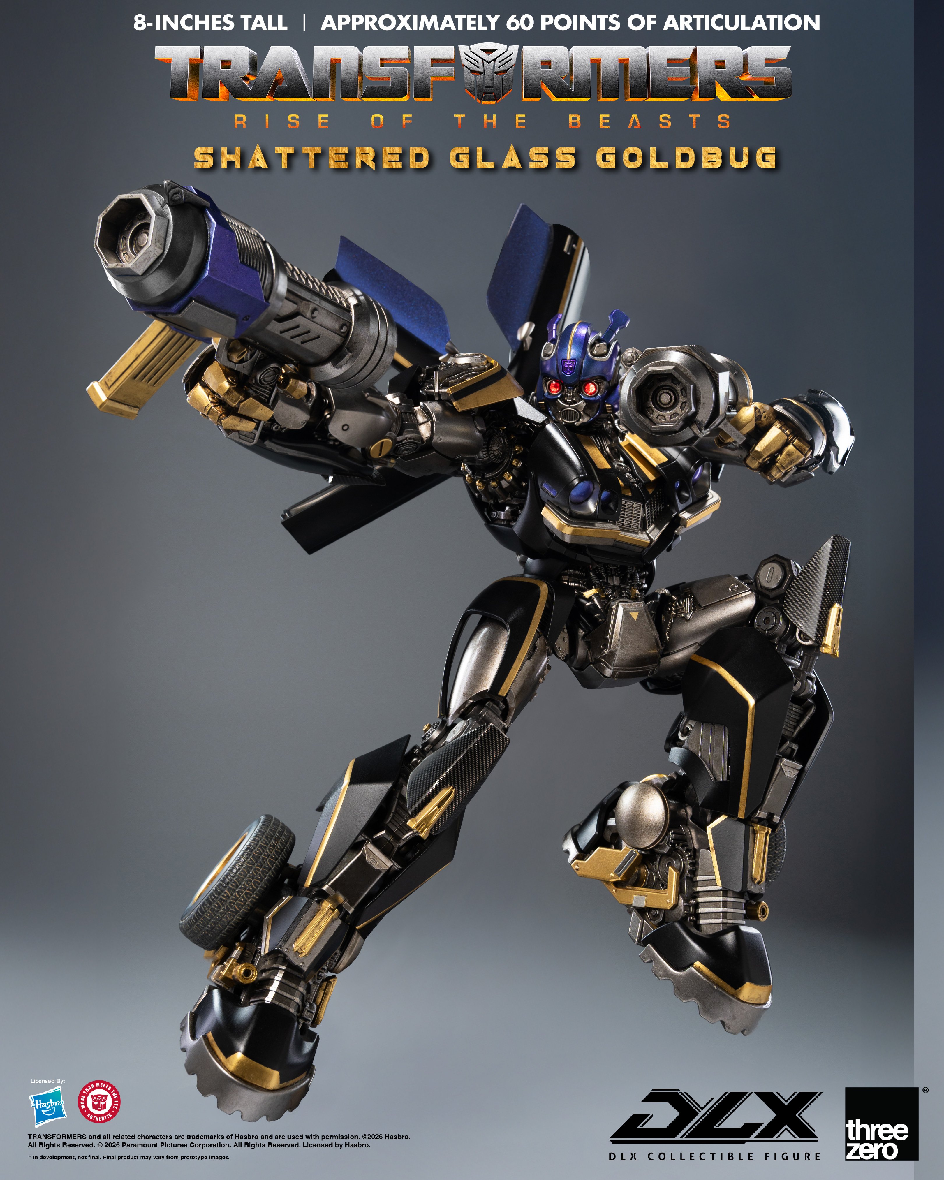 Transformers: Rise of the Beasts DLX Scale Collectible Series Shattered Glass Goldbug Exclusive Action Figure Gallery Image 7