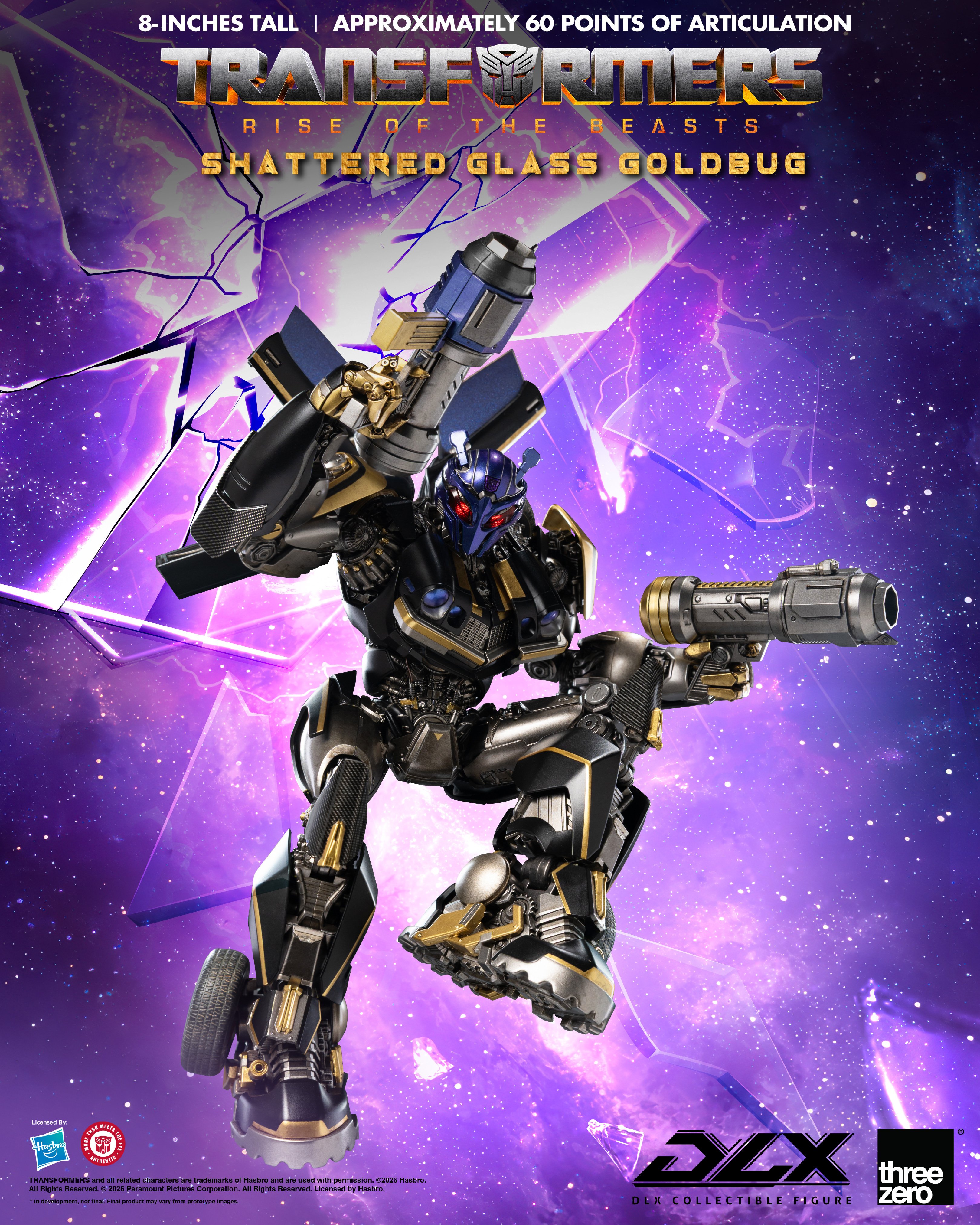 Transformers: Rise of the Beasts DLX Scale Collectible Series Shattered Glass Goldbug Exclusive Action Figure Gallery Image 12