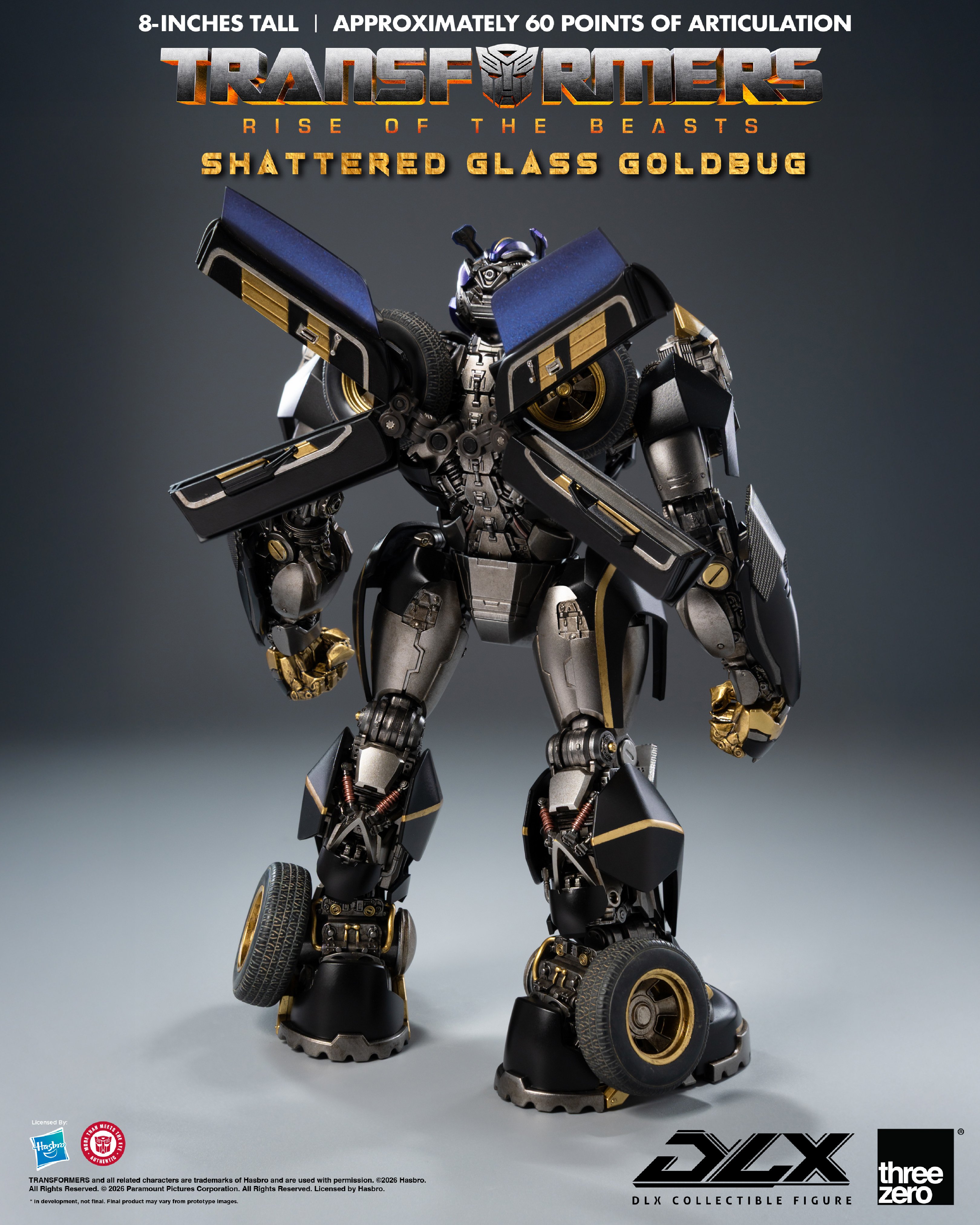 Transformers: Rise of the Beasts DLX Scale Collectible Series Shattered Glass Goldbug Exclusive Action Figure Gallery Image 4
