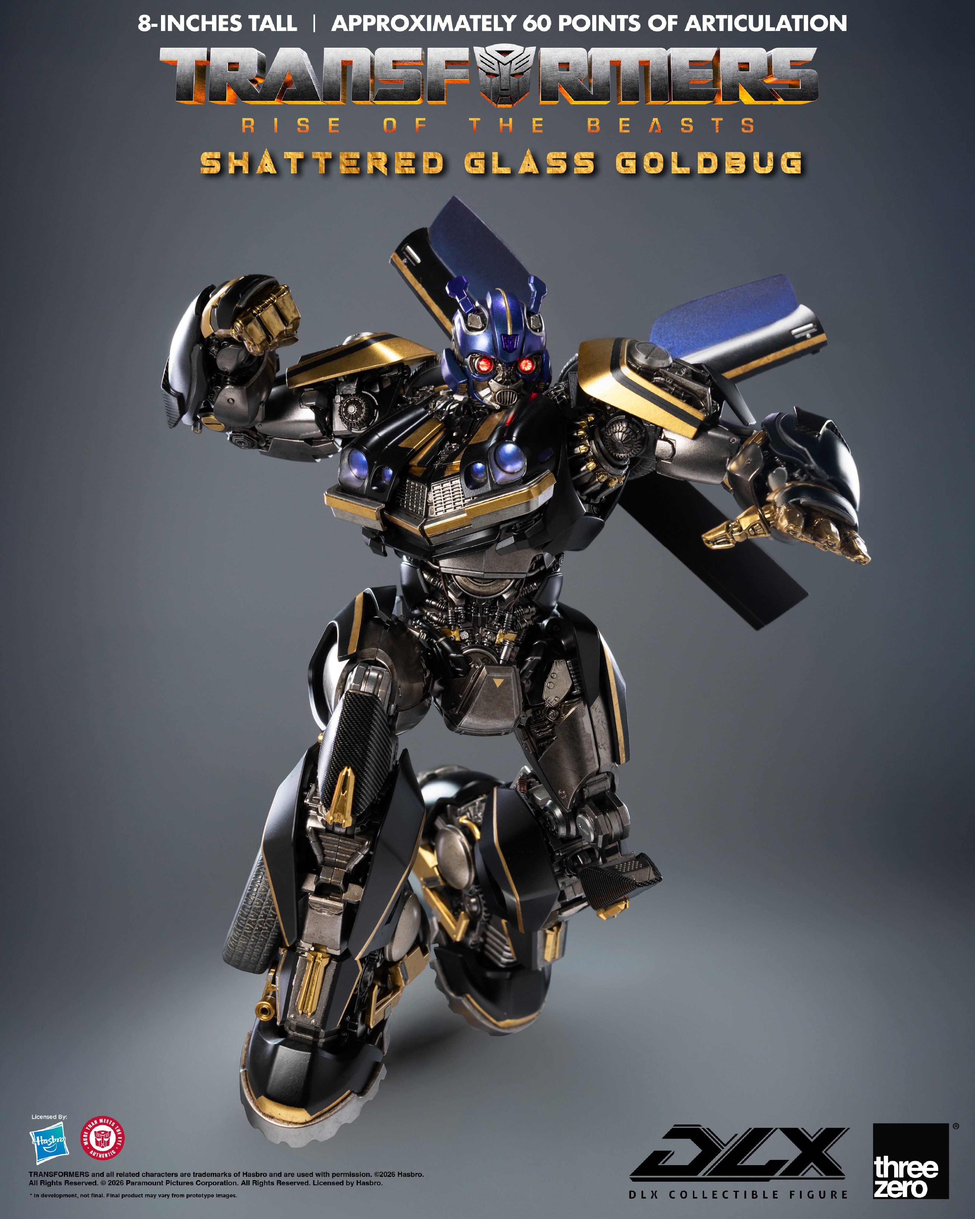 Transformers: Rise of the Beasts DLX Scale Collectible Series Shattered Glass Goldbug Exclusive Action Figure Gallery Image 6
