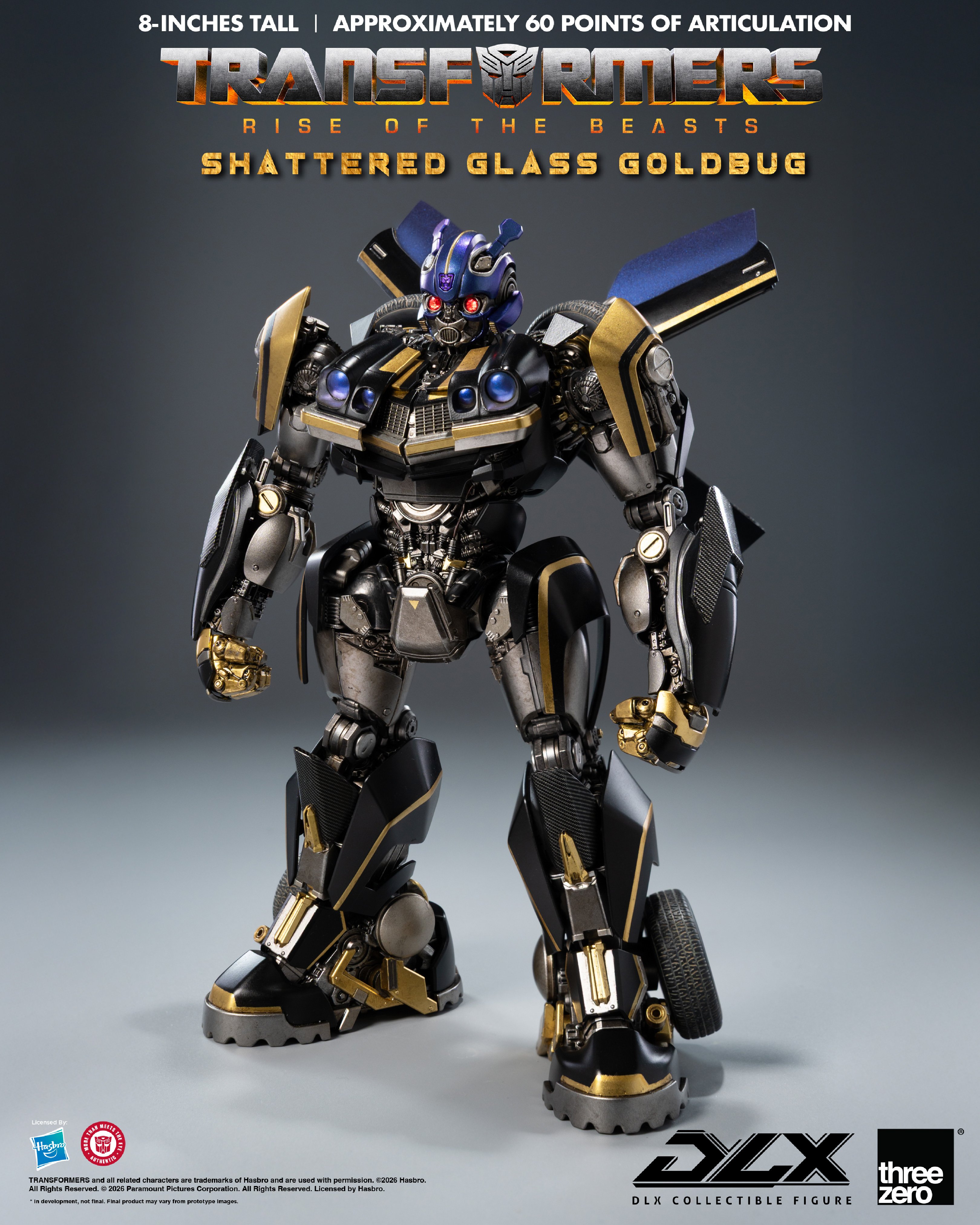 Transformers: Rise of the Beasts DLX Scale Collectible Series Shattered Glass Goldbug Exclusive Action Figure Gallery Image 3