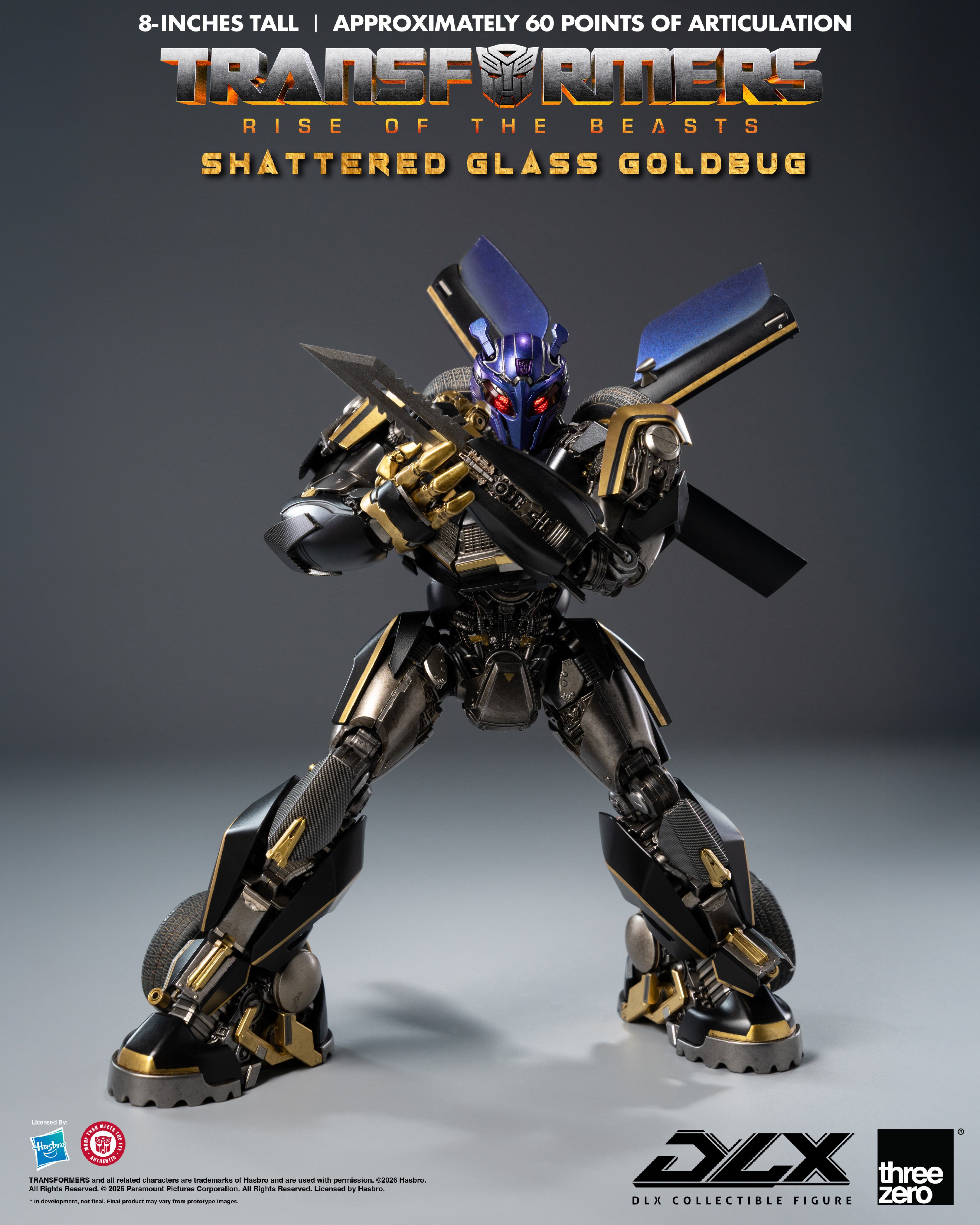Transformers: Rise of the Beasts DLX Scale Collectible Series Shattered Glass Goldbug Exclusive Action Figure Gallery Image 8