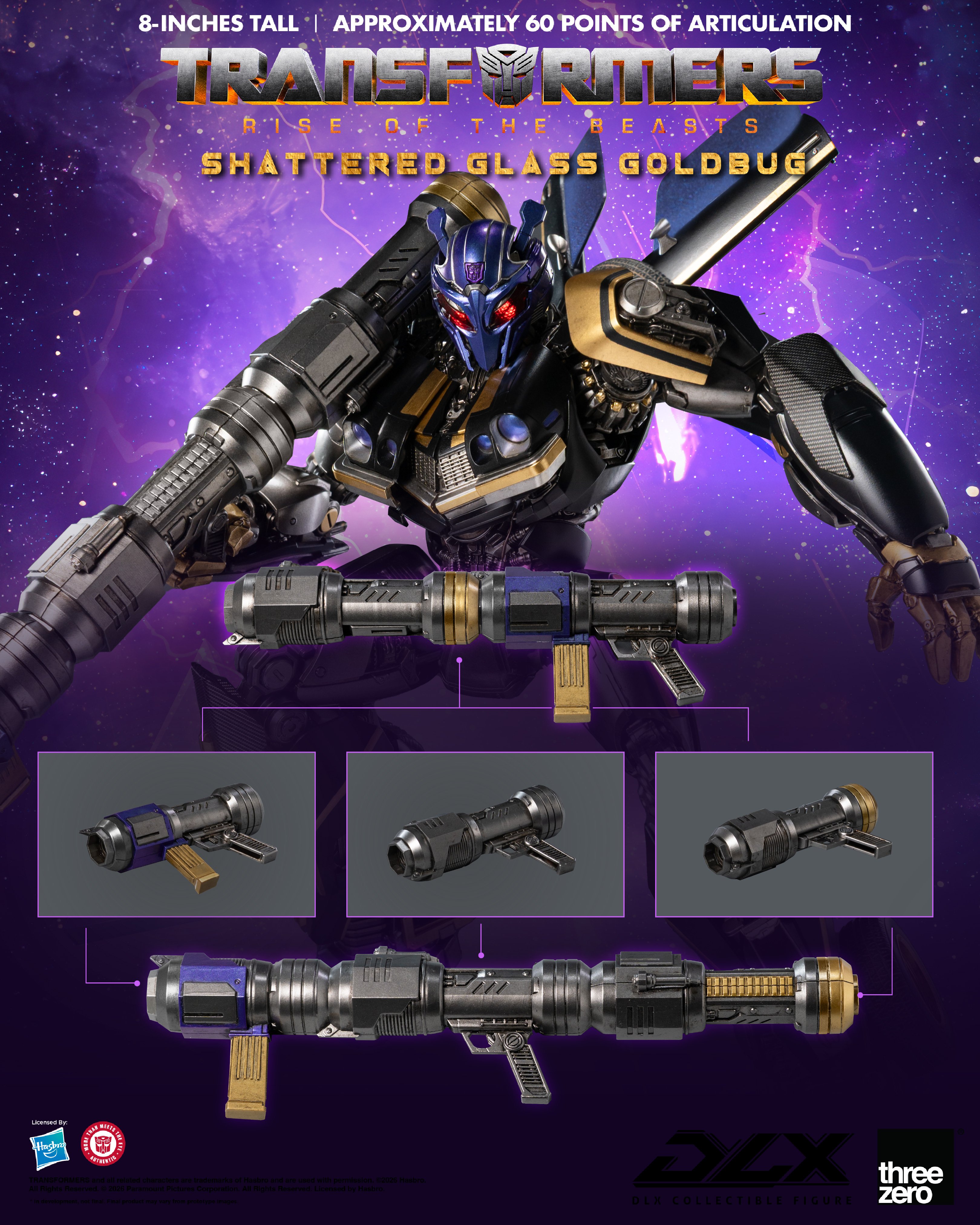 Transformers: Rise of the Beasts DLX Scale Collectible Series Shattered Glass Goldbug Exclusive Action Figure Gallery Image 13