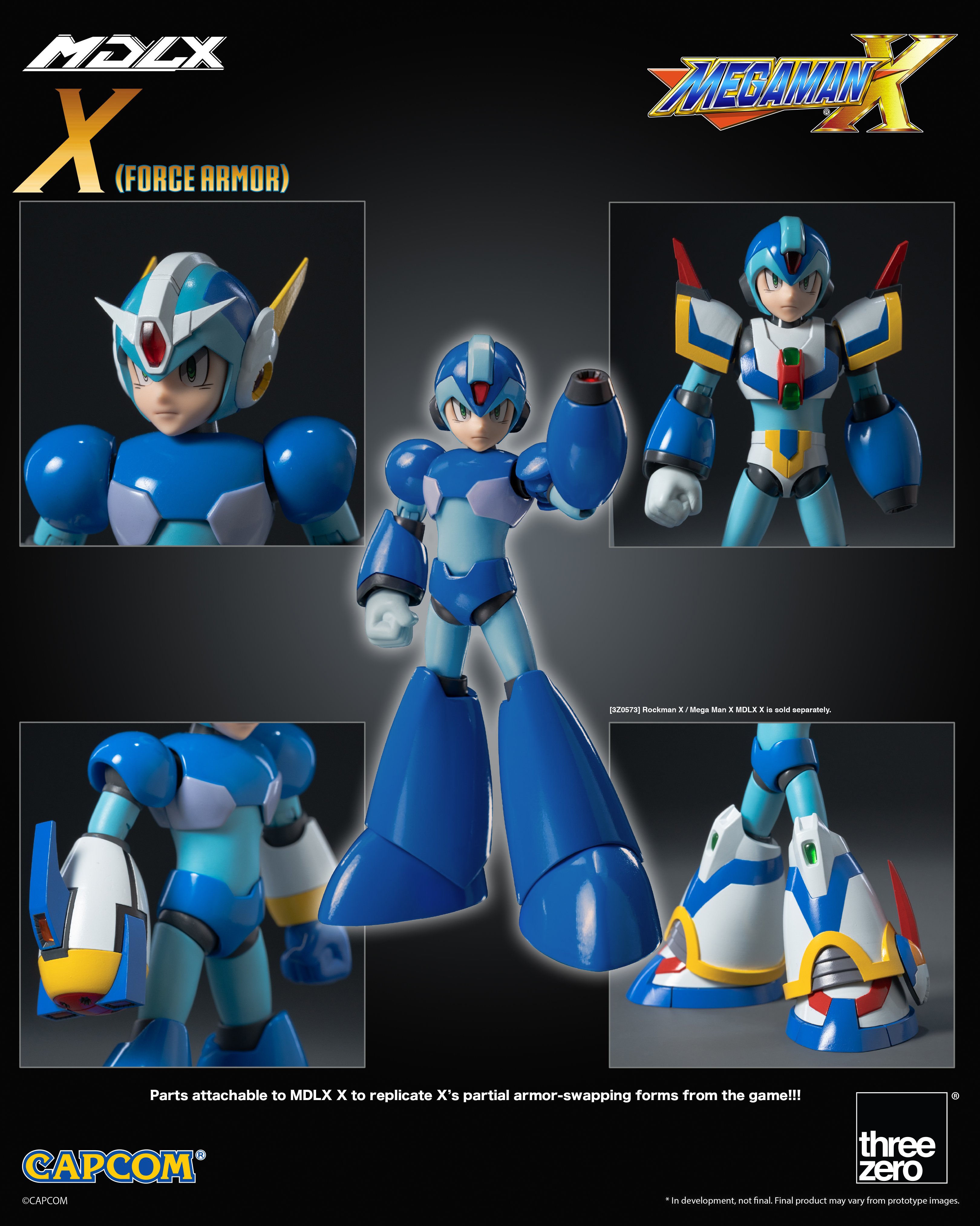 Mega Man X MDLX Articulated Figure Series Mega Man X (Force Armor) Action Figure Gallery Image 14