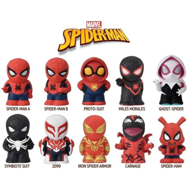 Marvel Sofvi Puppet Mascot Spider-Man Box of 10 Random Figures Gallery Image 3