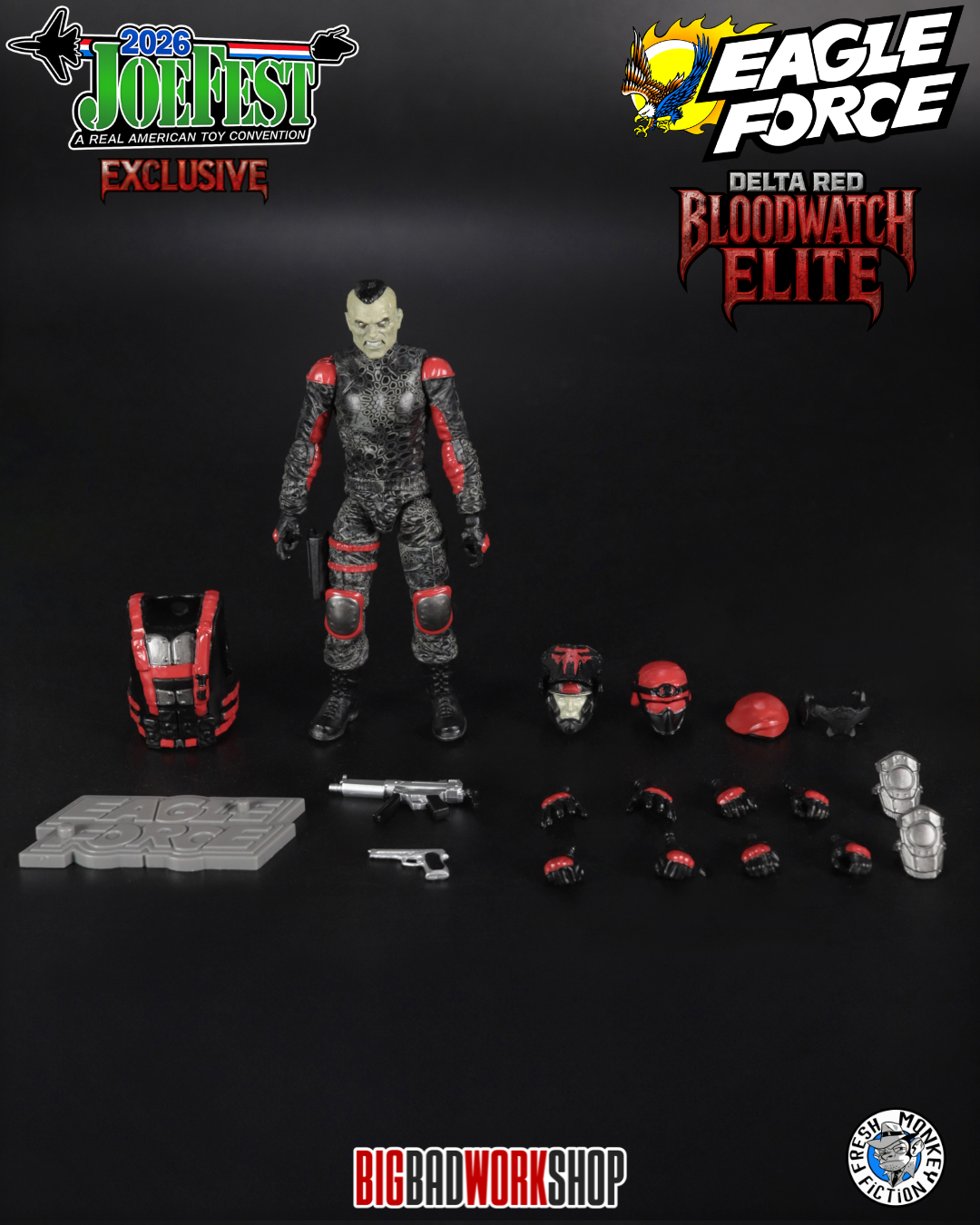 Operation: Monster Force Delta Red Bloodwatch Elite 1/18 Scale JoeFest 2026 Exclusive Action Figure Gallery Image 9