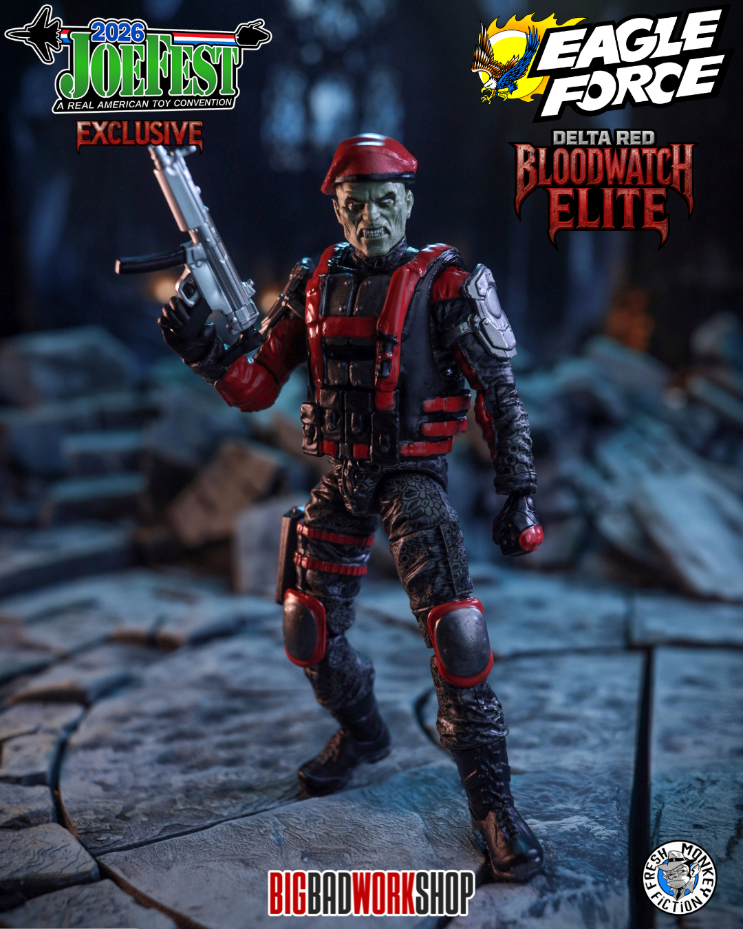 Operation: Monster Force Delta Red Bloodwatch Elite 1/18 Scale JoeFest 2026 Exclusive Action Figure Gallery Image 4