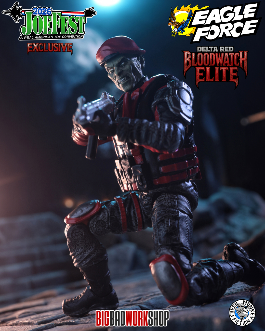 Operation: Monster Force Delta Red Bloodwatch Elite 1/18 Scale JoeFest 2026 Exclusive Action Figure Gallery Image 6