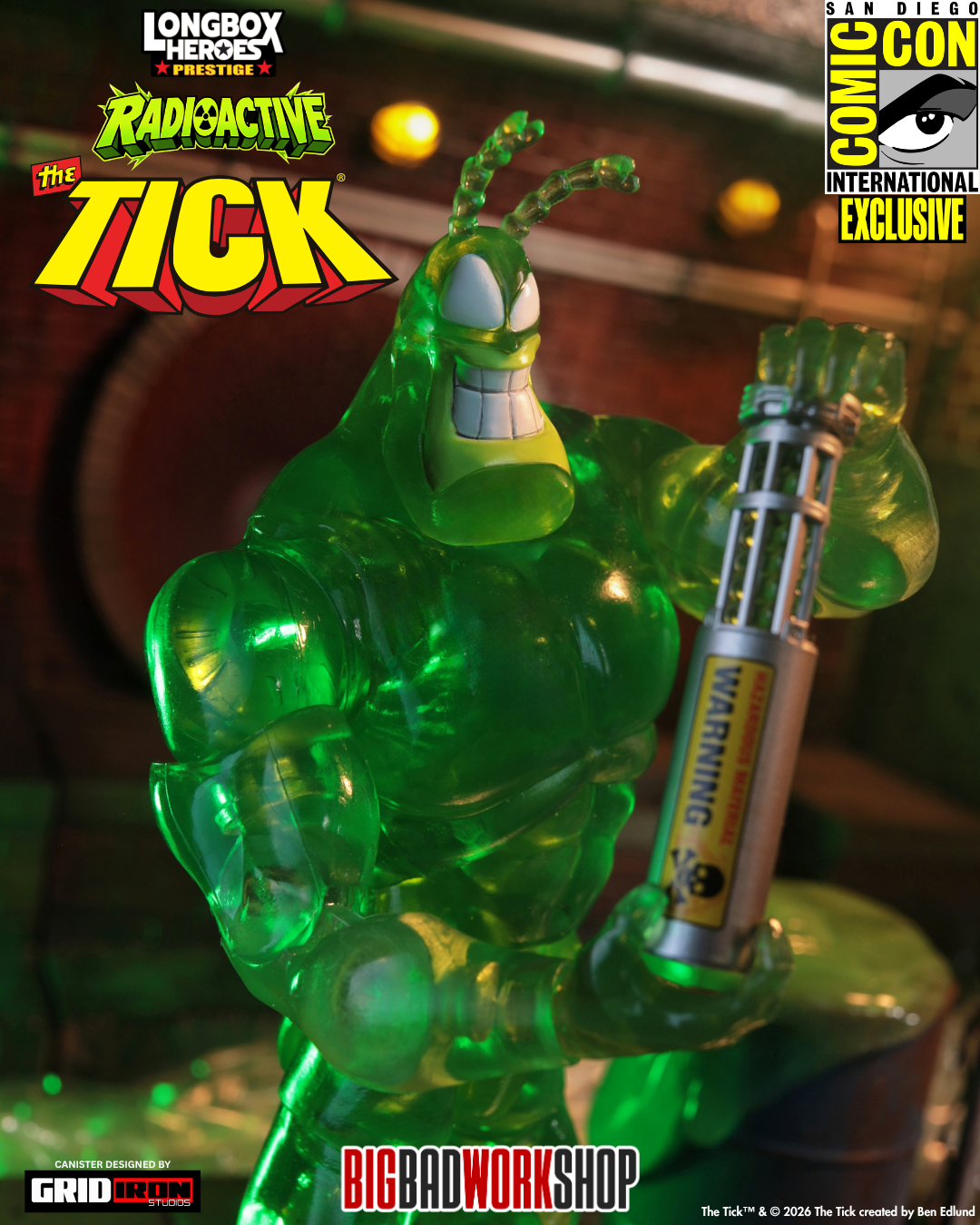 The Tick Longbox Heroes Prestige The Tick (Radioactive Ver.) 1/12 Scale SDCC 2026 Exclusive Action Figure Gallery Image 9