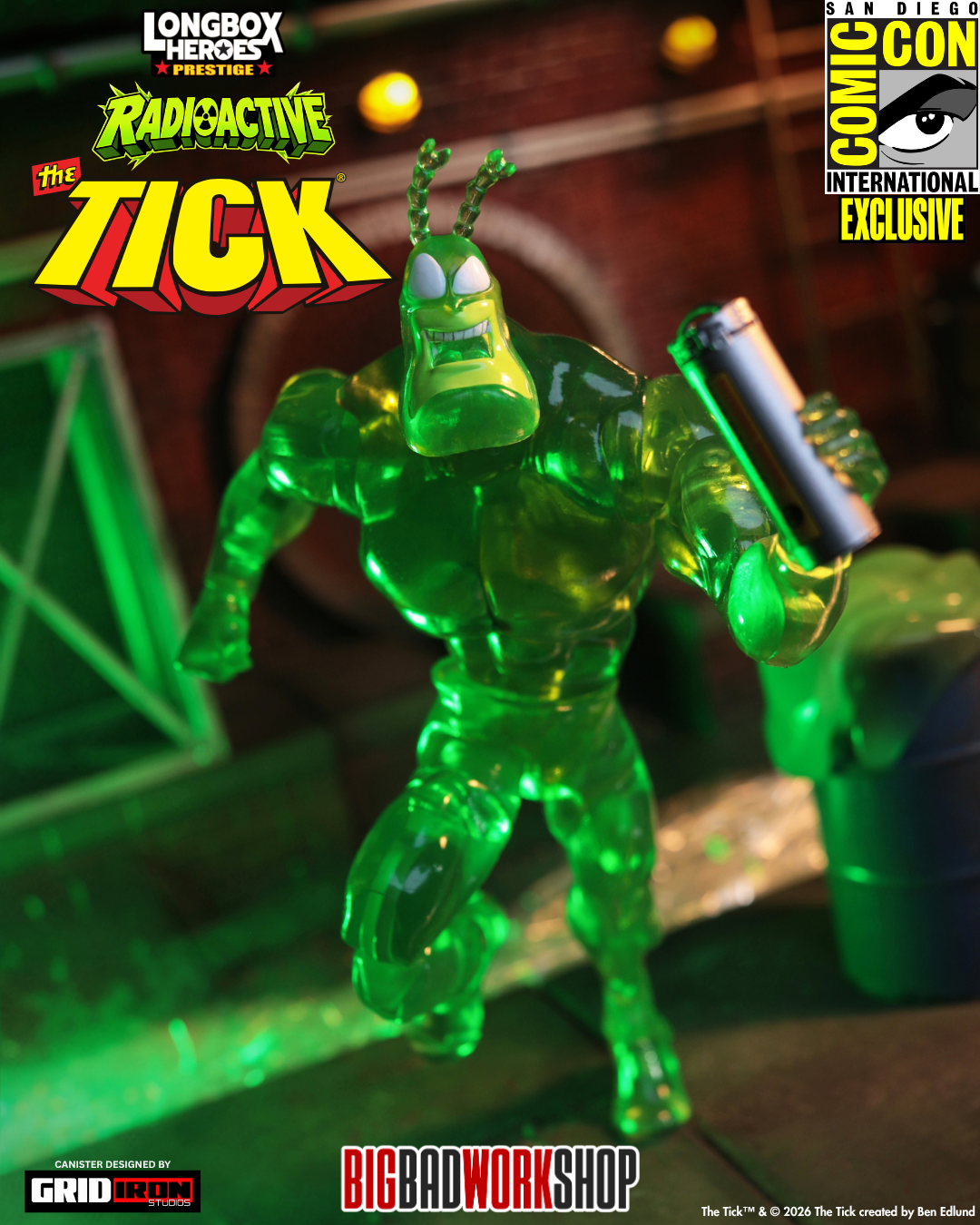 The Tick Longbox Heroes Prestige The Tick (Radioactive Ver.) 1/12 Scale SDCC 2026 Exclusive Action Figure Gallery Image 6