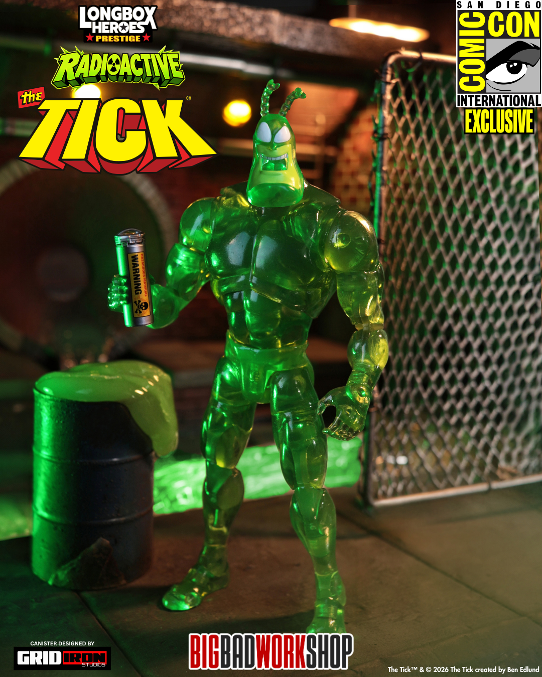 The Tick Longbox Heroes Prestige The Tick (Radioactive Ver.) 1/12 Scale SDCC 2026 Exclusive Action Figure Gallery Image 3