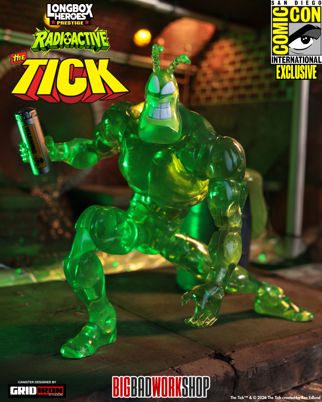 The Tick Longbox Heroes Prestige The Tick (Radioactive Ver.) 1/12 Scale SDCC 2026 Exclusive Action Figure Gallery Image 7