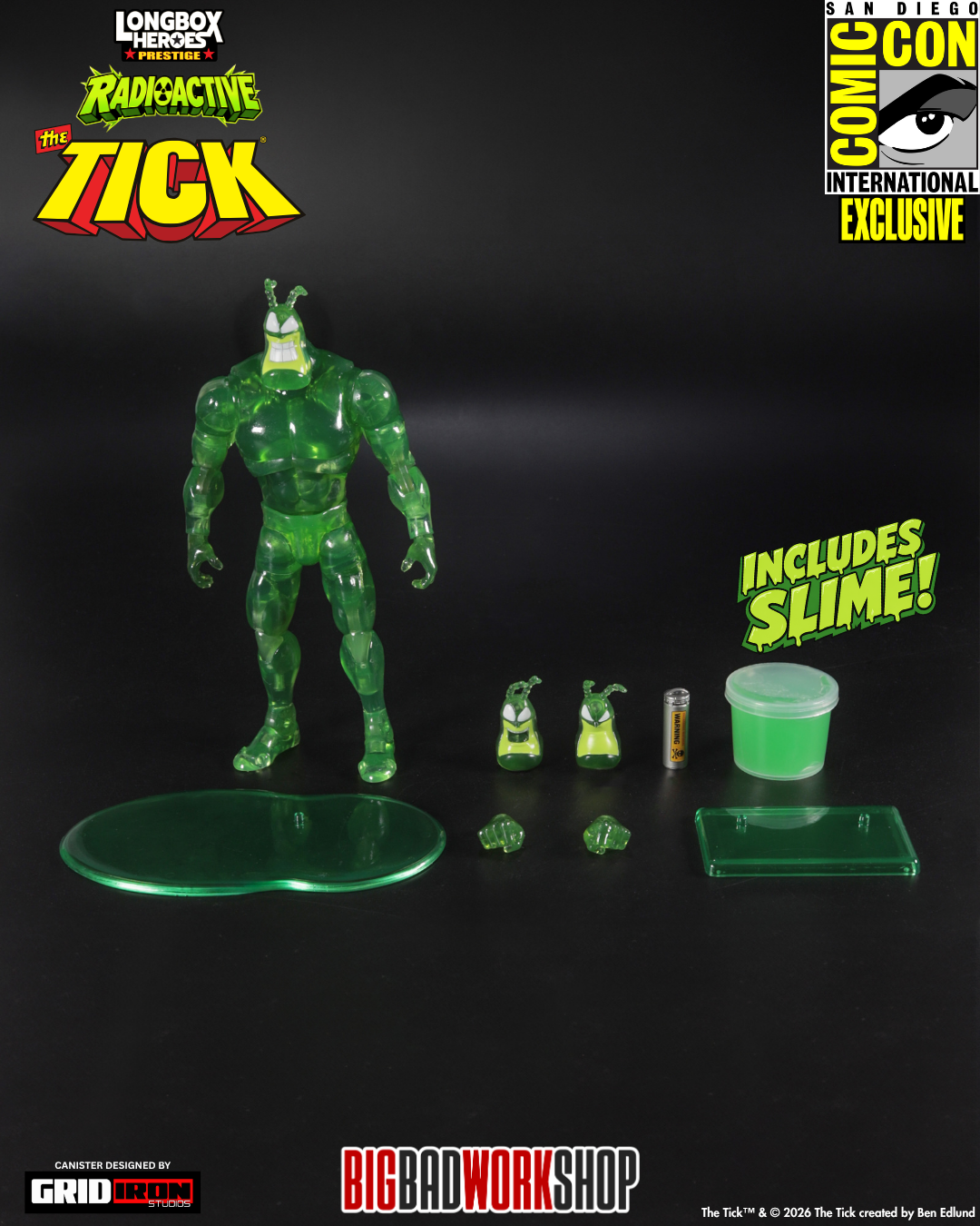The Tick Longbox Heroes Prestige The Tick (Radioactive Ver.) 1/12 Scale SDCC 2026 Exclusive Action Figure Gallery Image 11